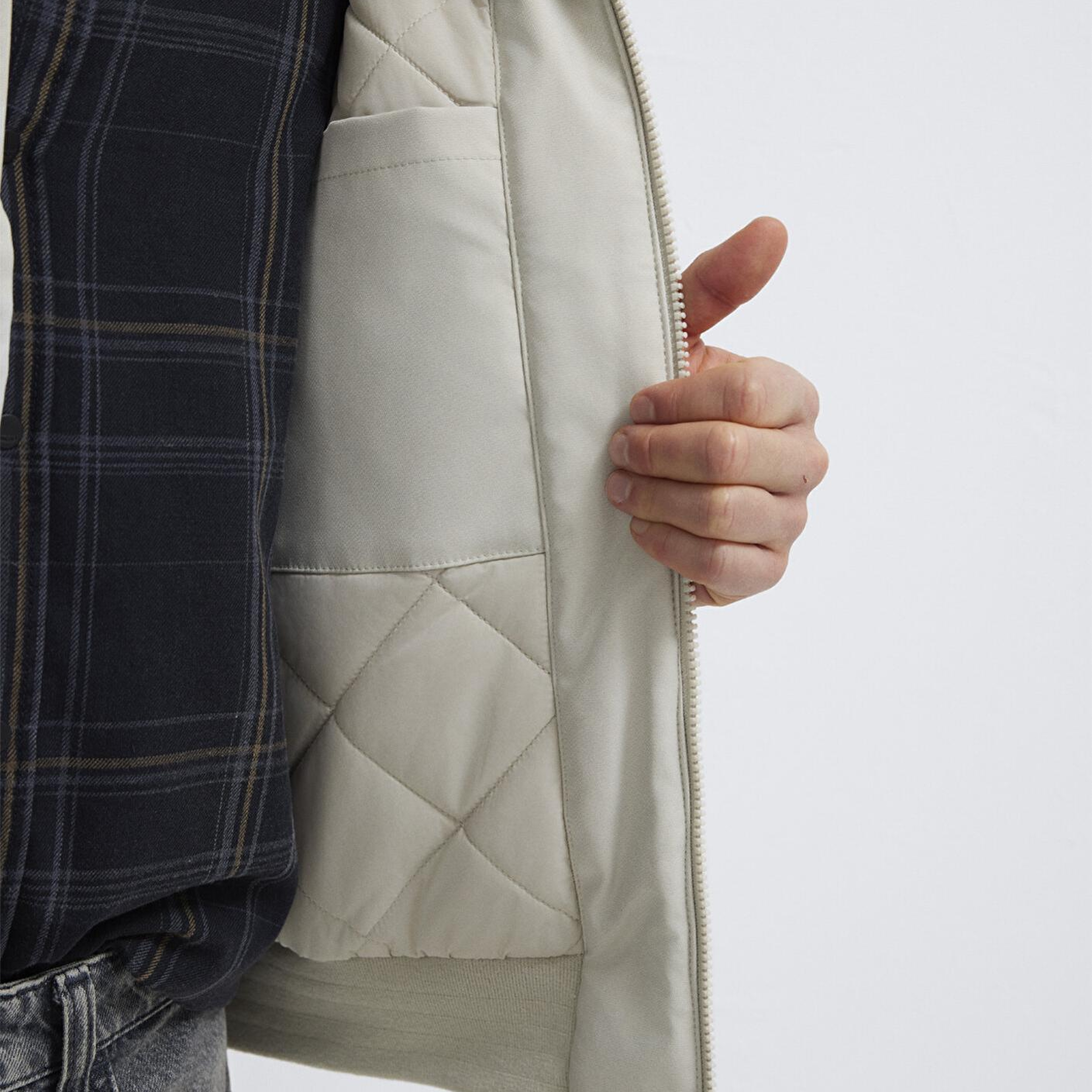 Mavi Mavi Logo Nakışlı Gri Bomber Ceket 0110774-70144