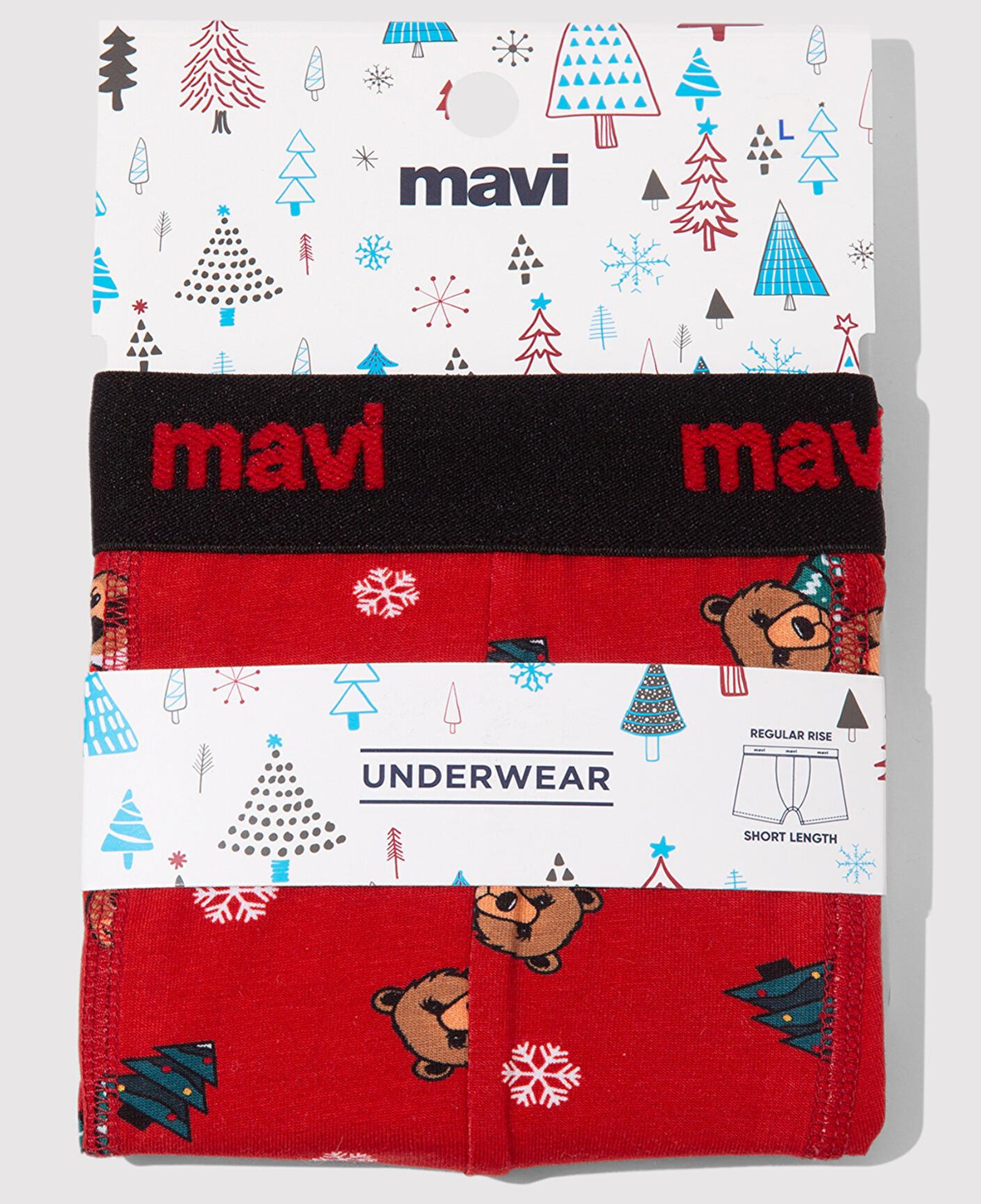 Mavi Yılbaşı Temalı Baskılı Boxer 0912135-32421