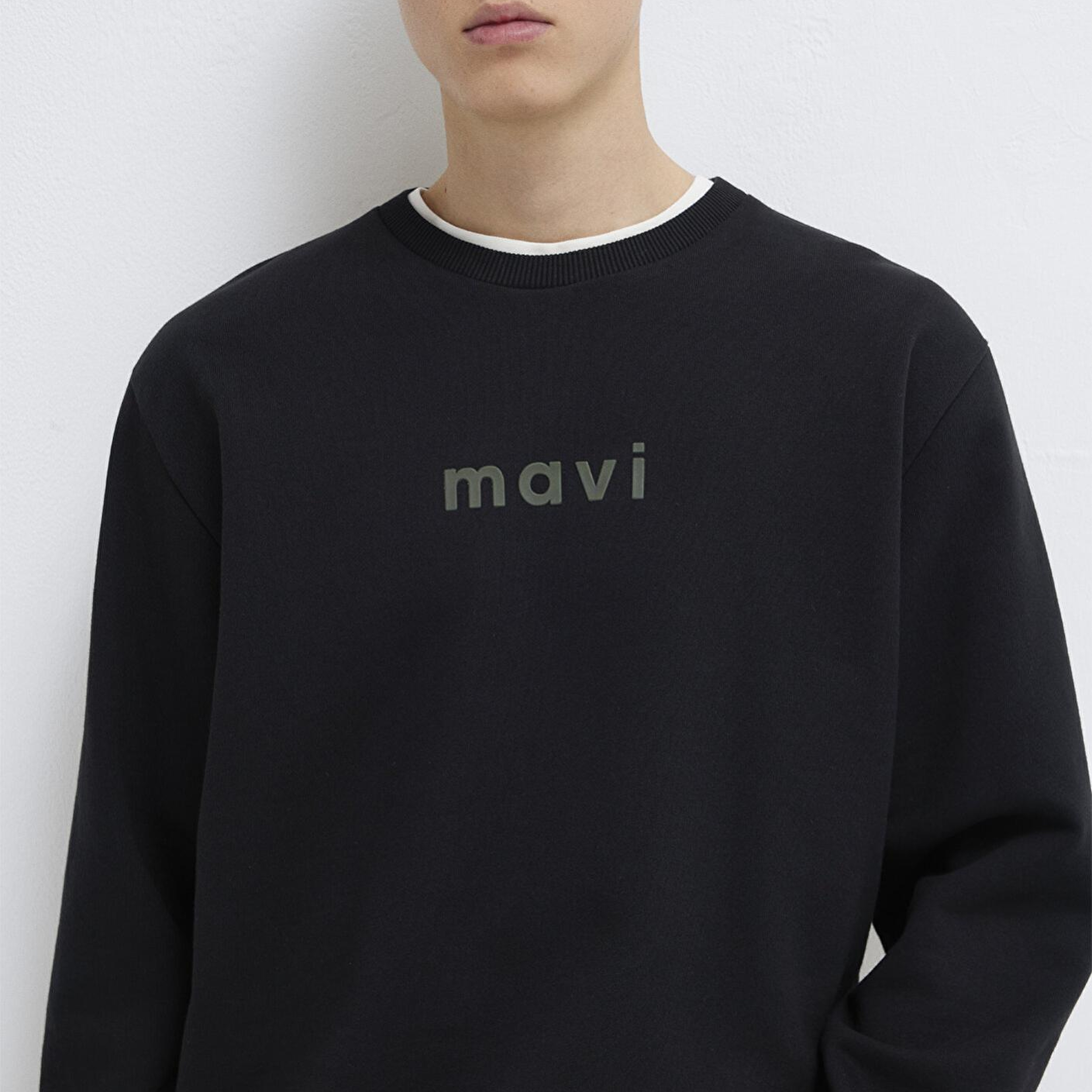 Mavi Mavi Logo Baskılı Siyah Sweatshirt 0S10556-900