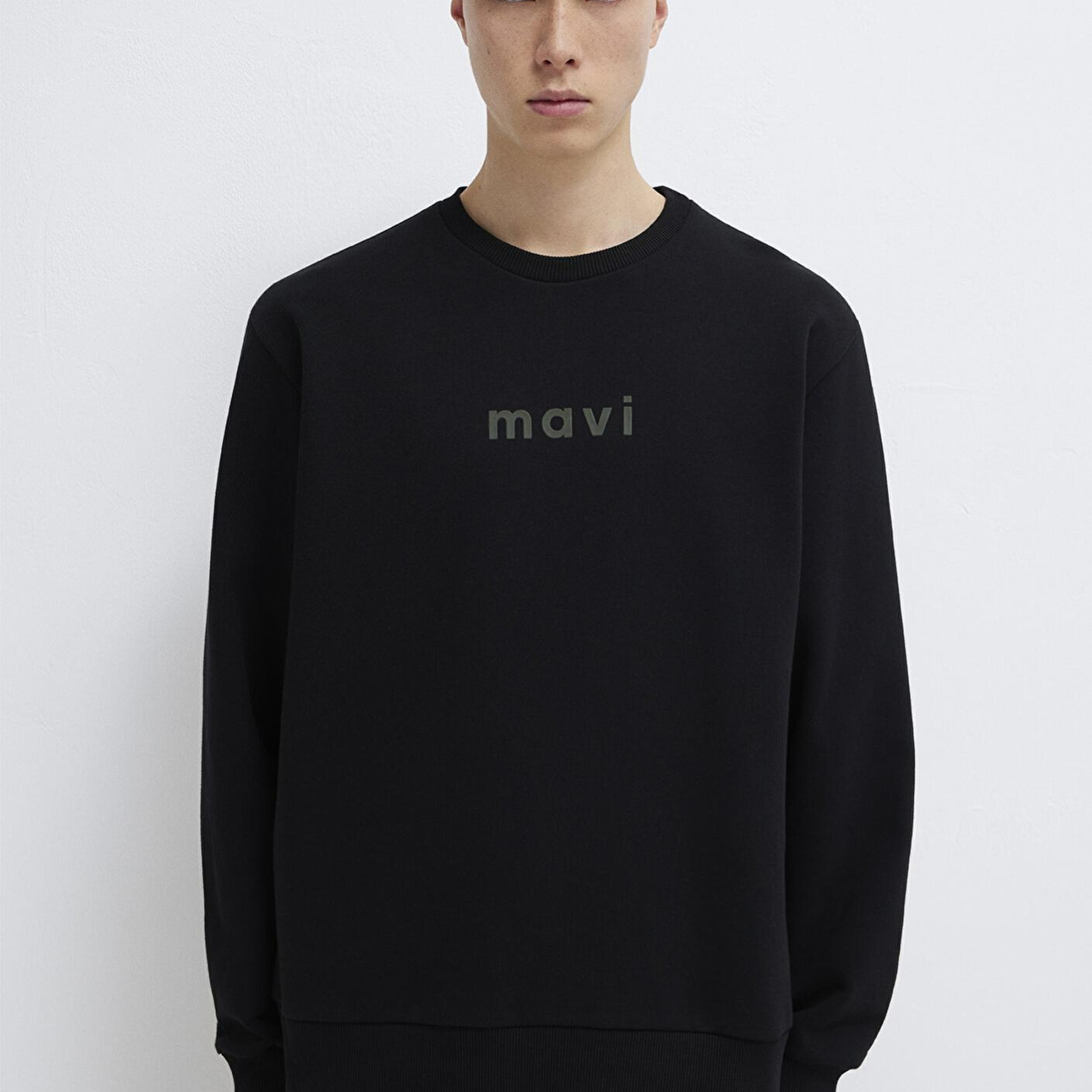 Mavi Mavi Logo Baskılı Siyah Sweatshirt 0S10556-900