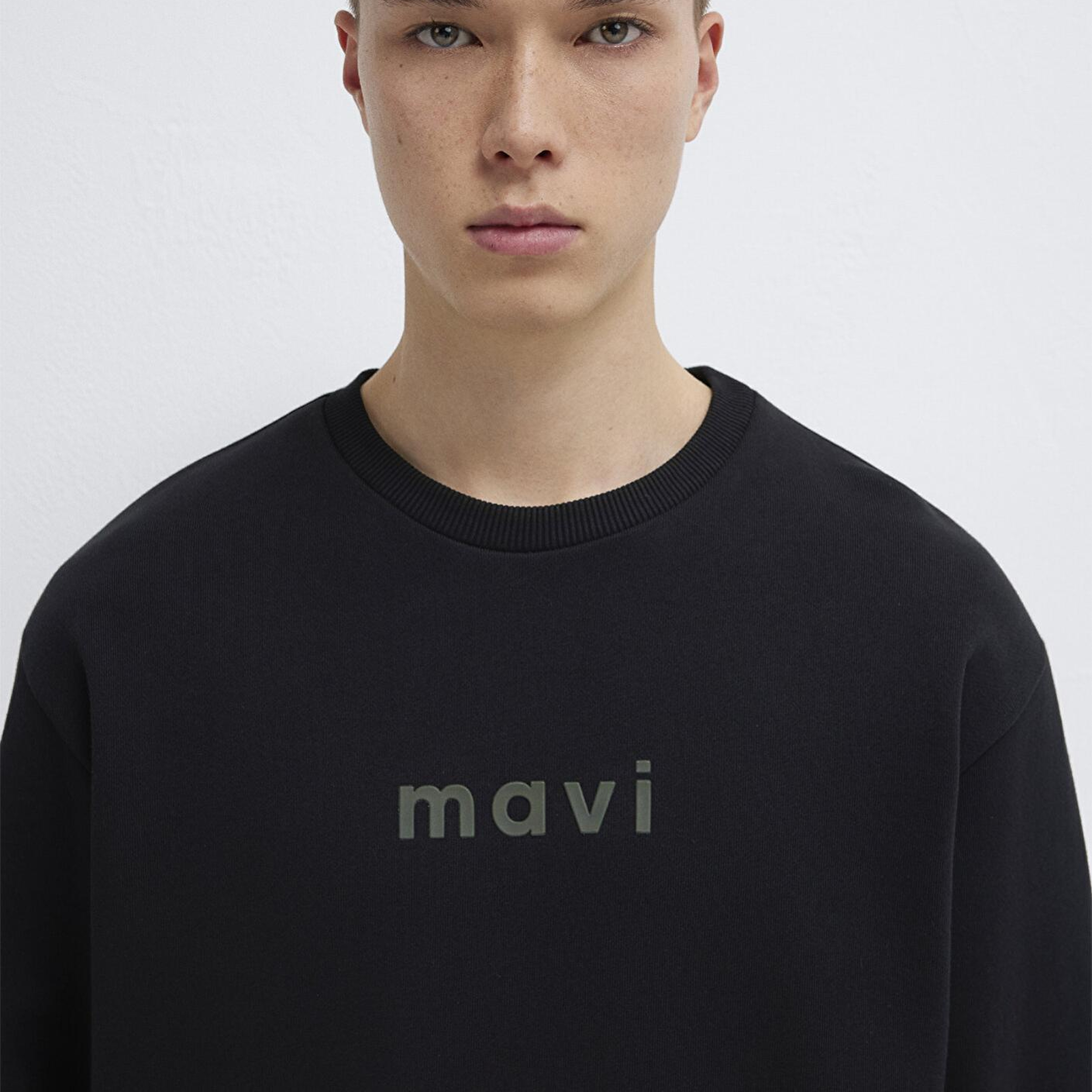 Mavi Mavi Logo Baskılı Siyah Sweatshirt 0S10556-900
