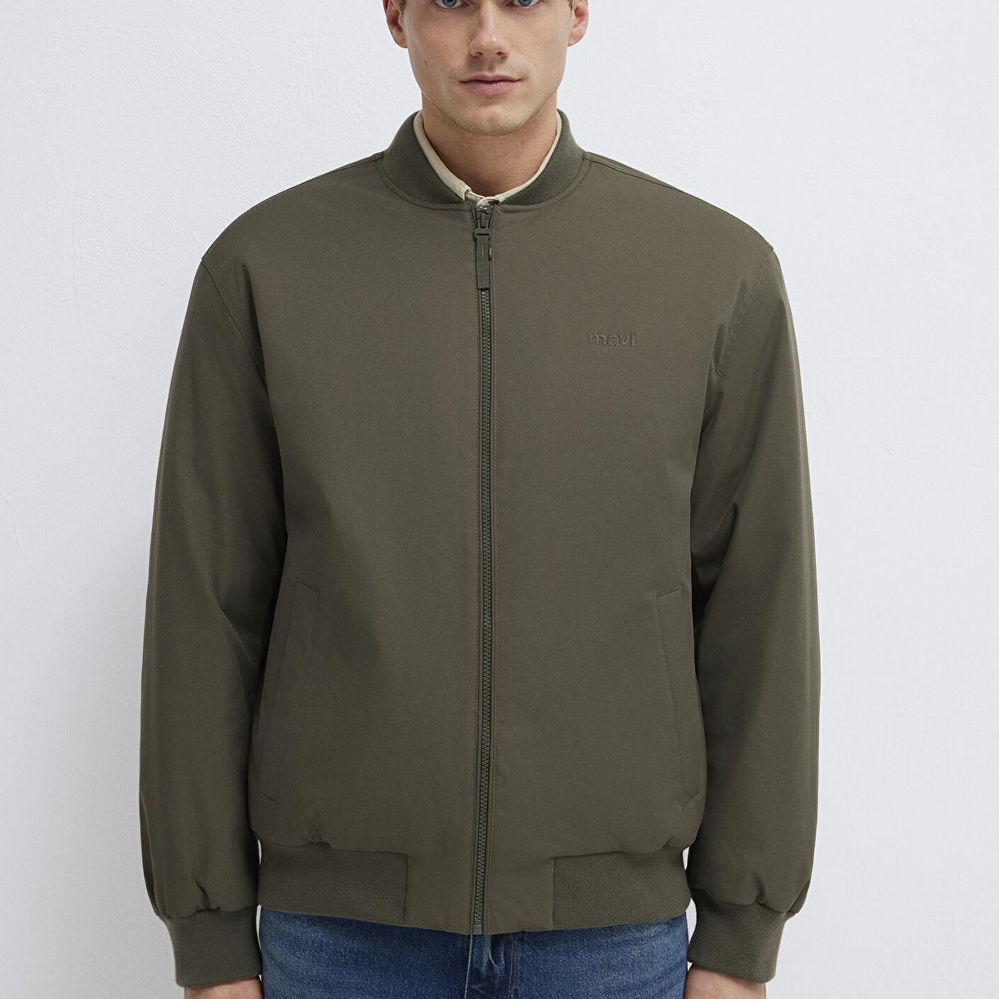 Mavi Mavi Logo Nakışlı Kahverengi Ceket 0110774-87538