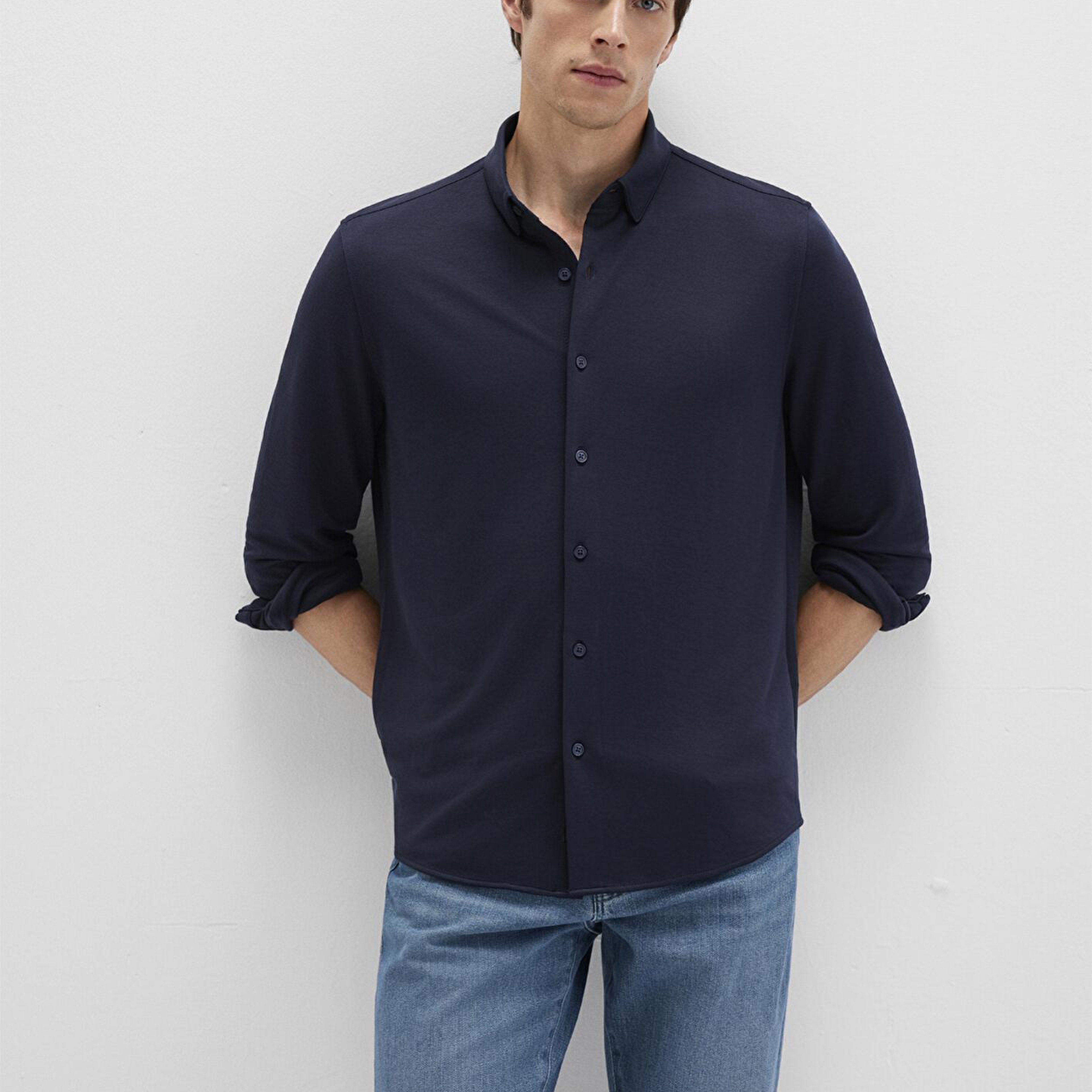 Mavi Mavi Black Lacivert Gömlek Slim Fit / Dar Kesim 0211908-70488