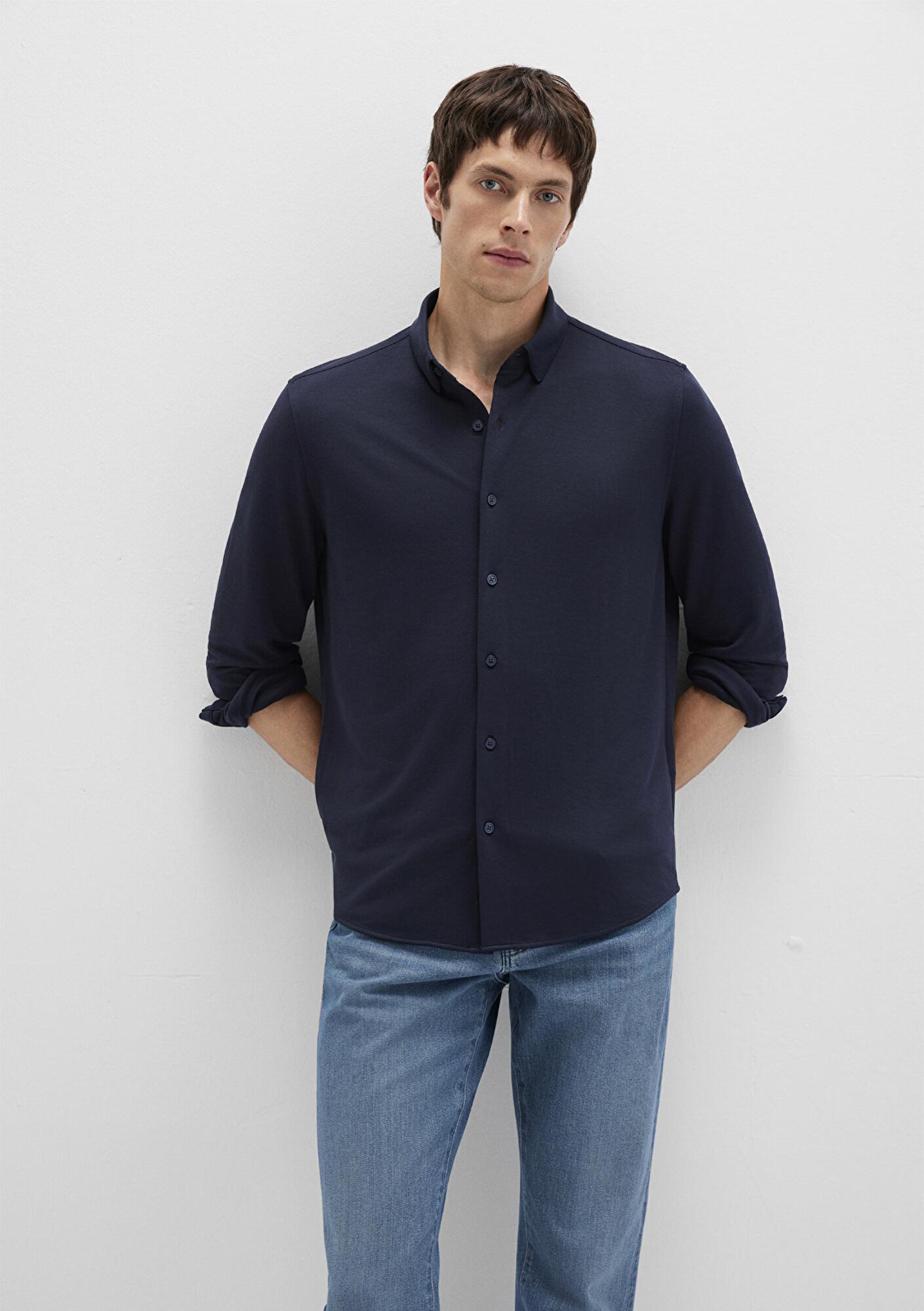 Mavi Mavi Black Lacivert Gömlek Slim Fit / Dar Kesim 0211908-70488