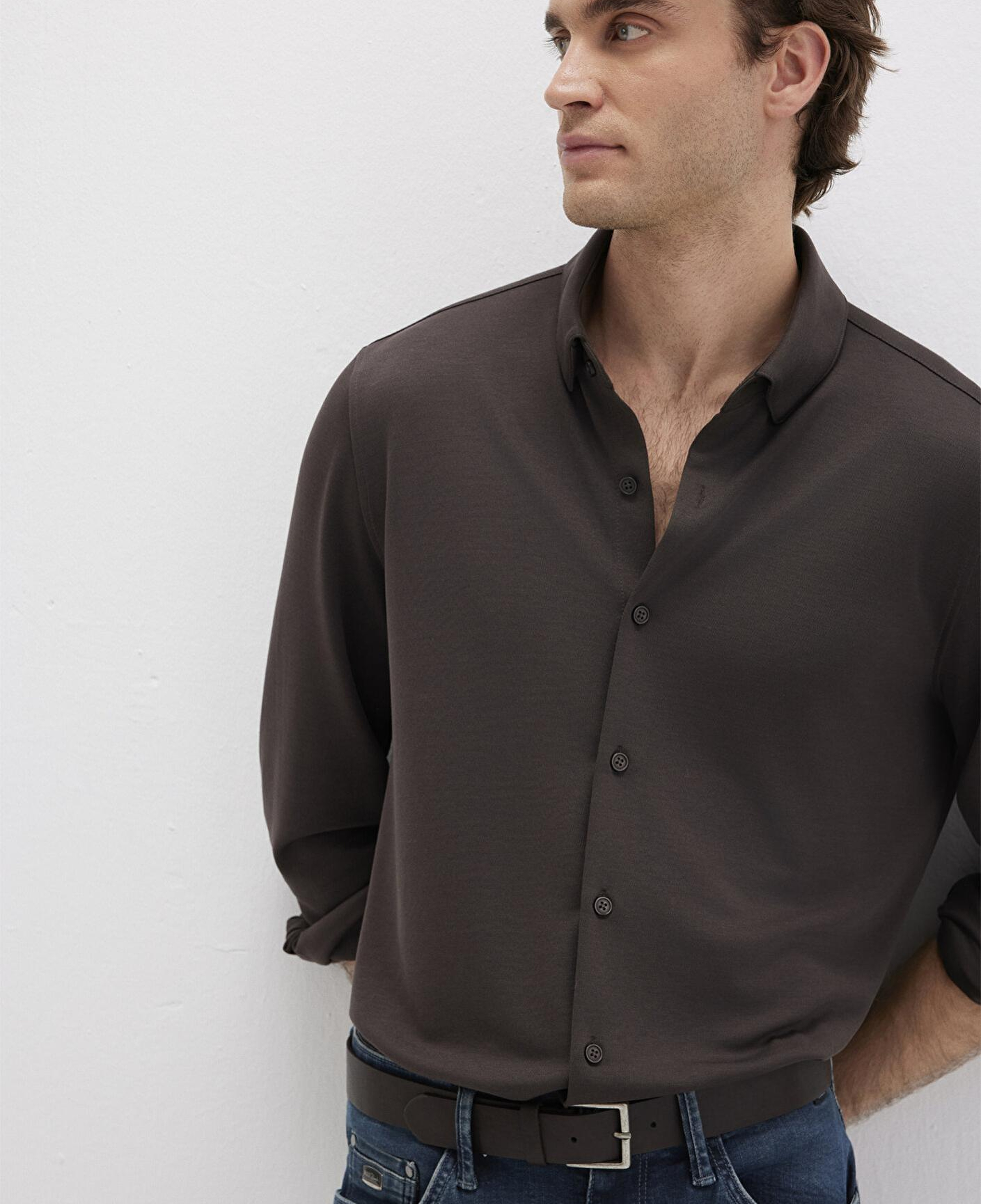 Mavi Mavi Black Kahverengi Gömlek Slim Fit / Dar Kesim 0211908-70219