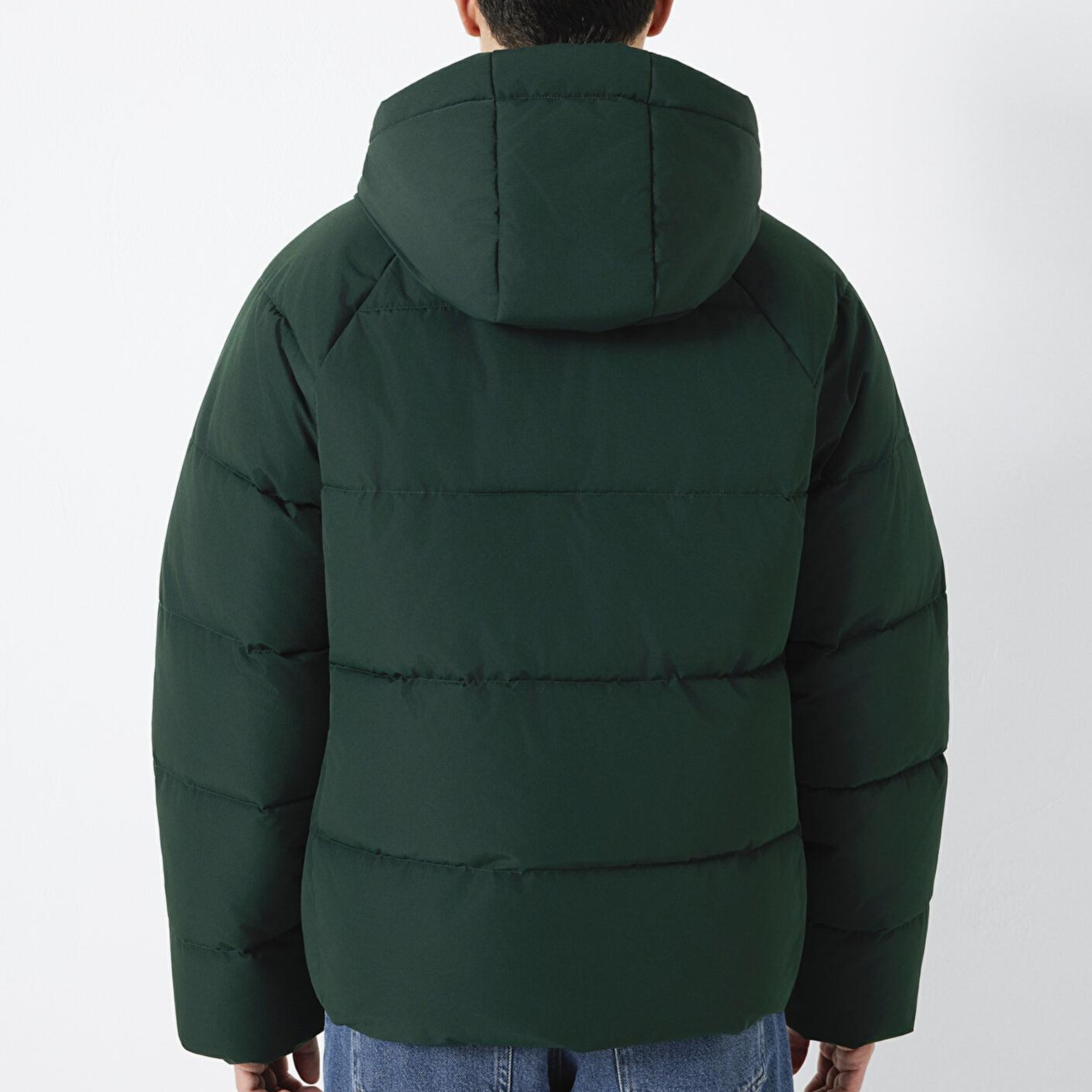 Mavi Kapüşonlu Yeşil Şişme Mont 0110756-85370