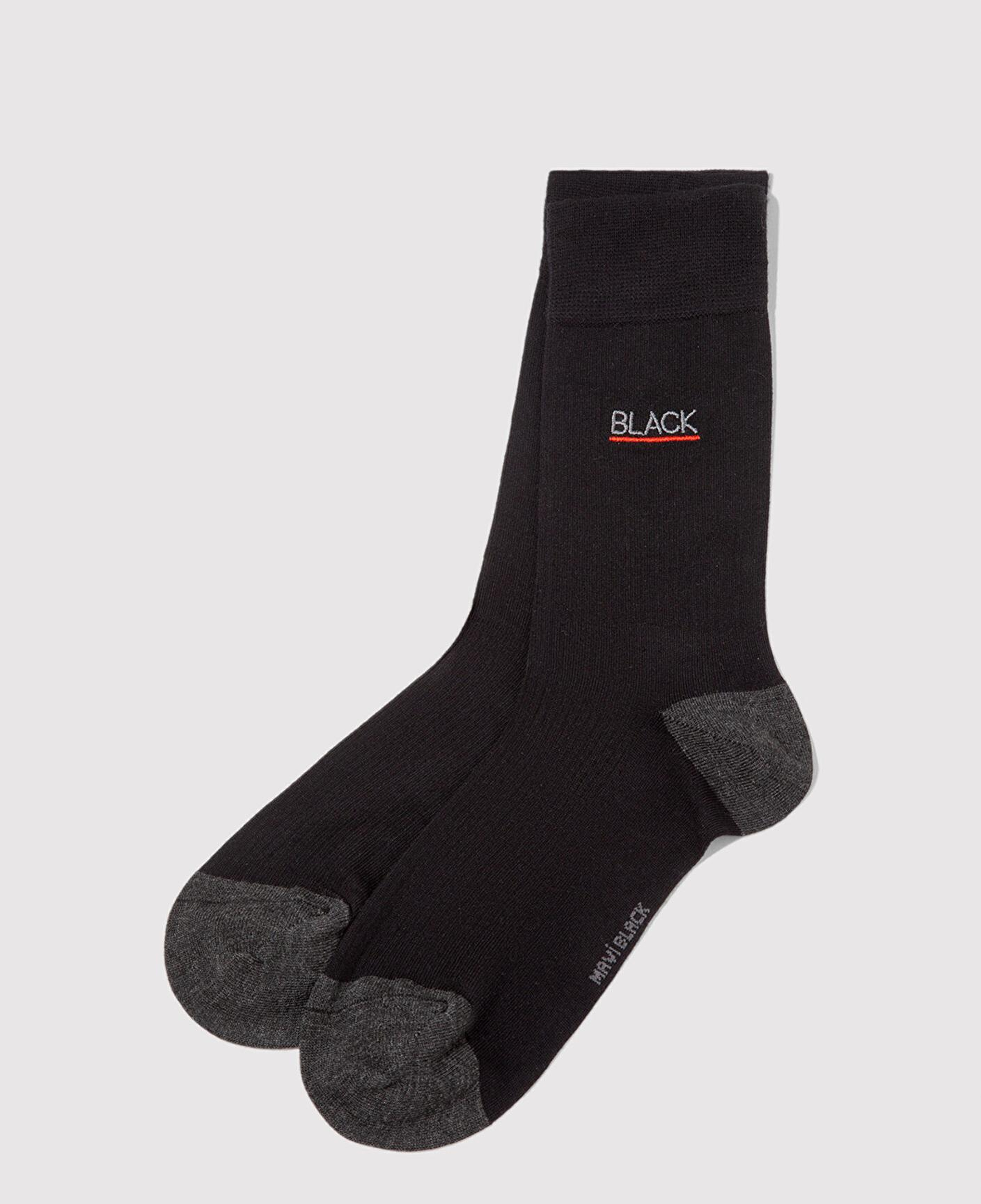 Mavi Mavi Black Nakışlı Siyah Soket Çorap 0912201-900