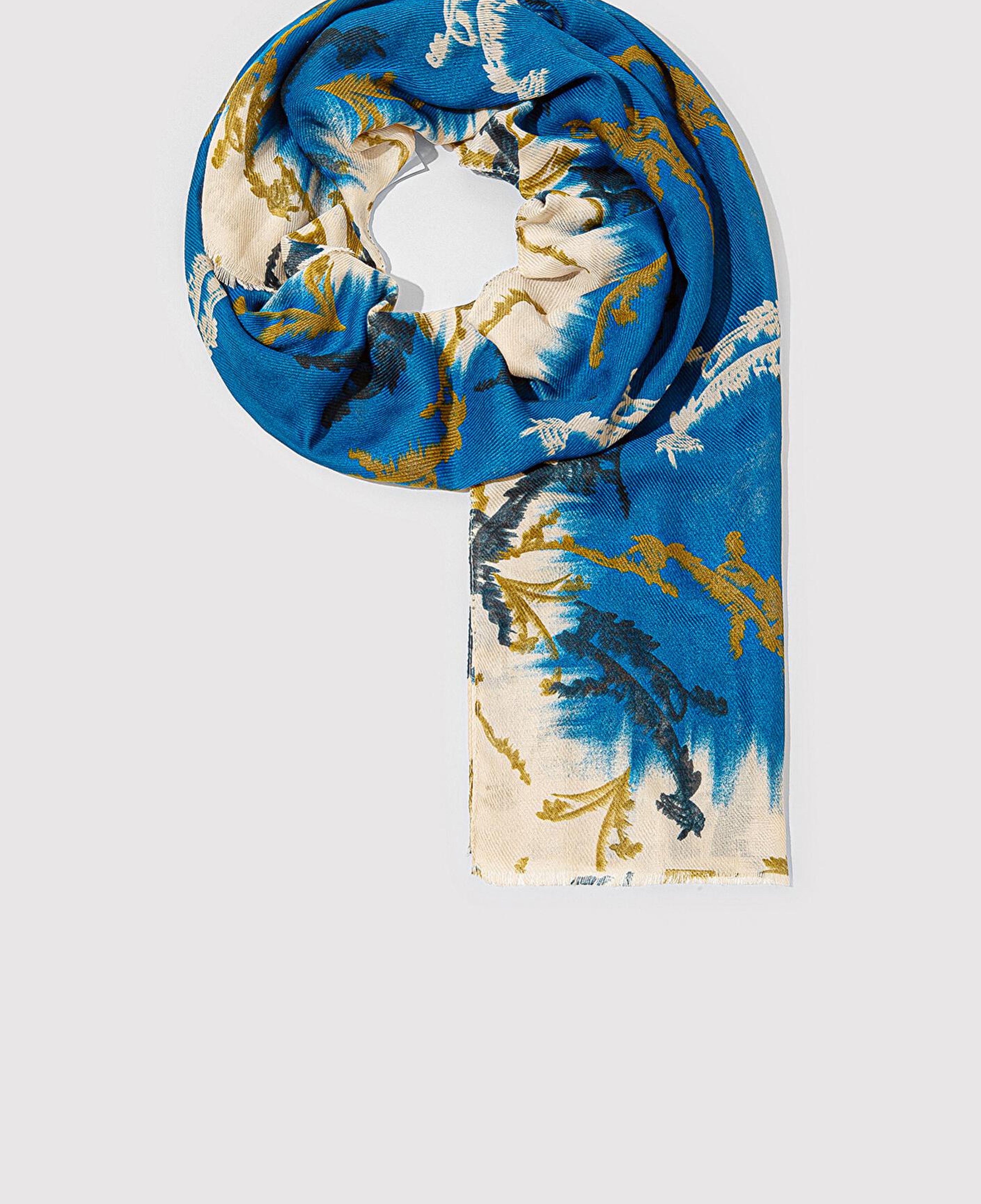 Mavi Desenli Lacivert Şal 1913849-35596