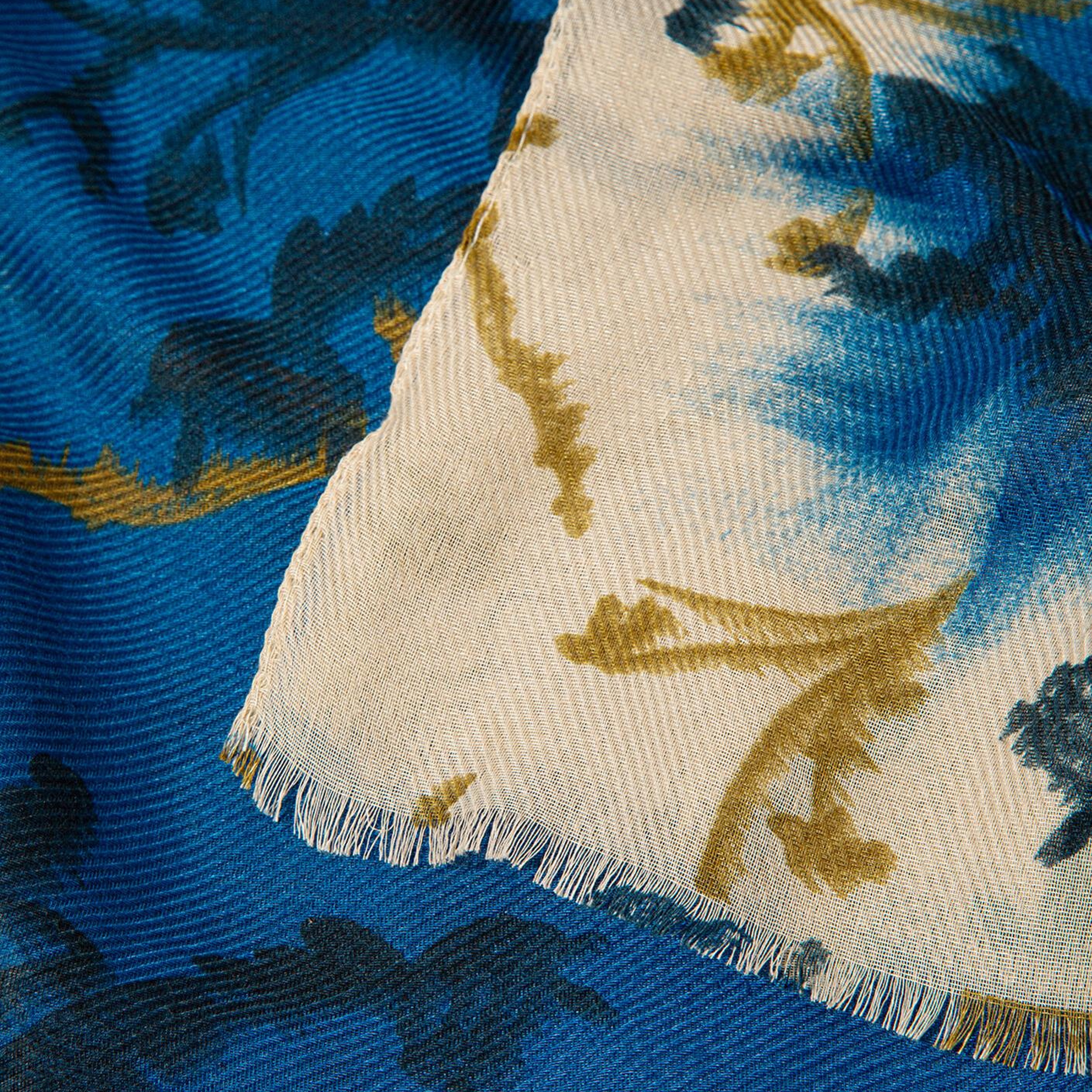 Mavi Desenli Lacivert Şal 1913849-35596