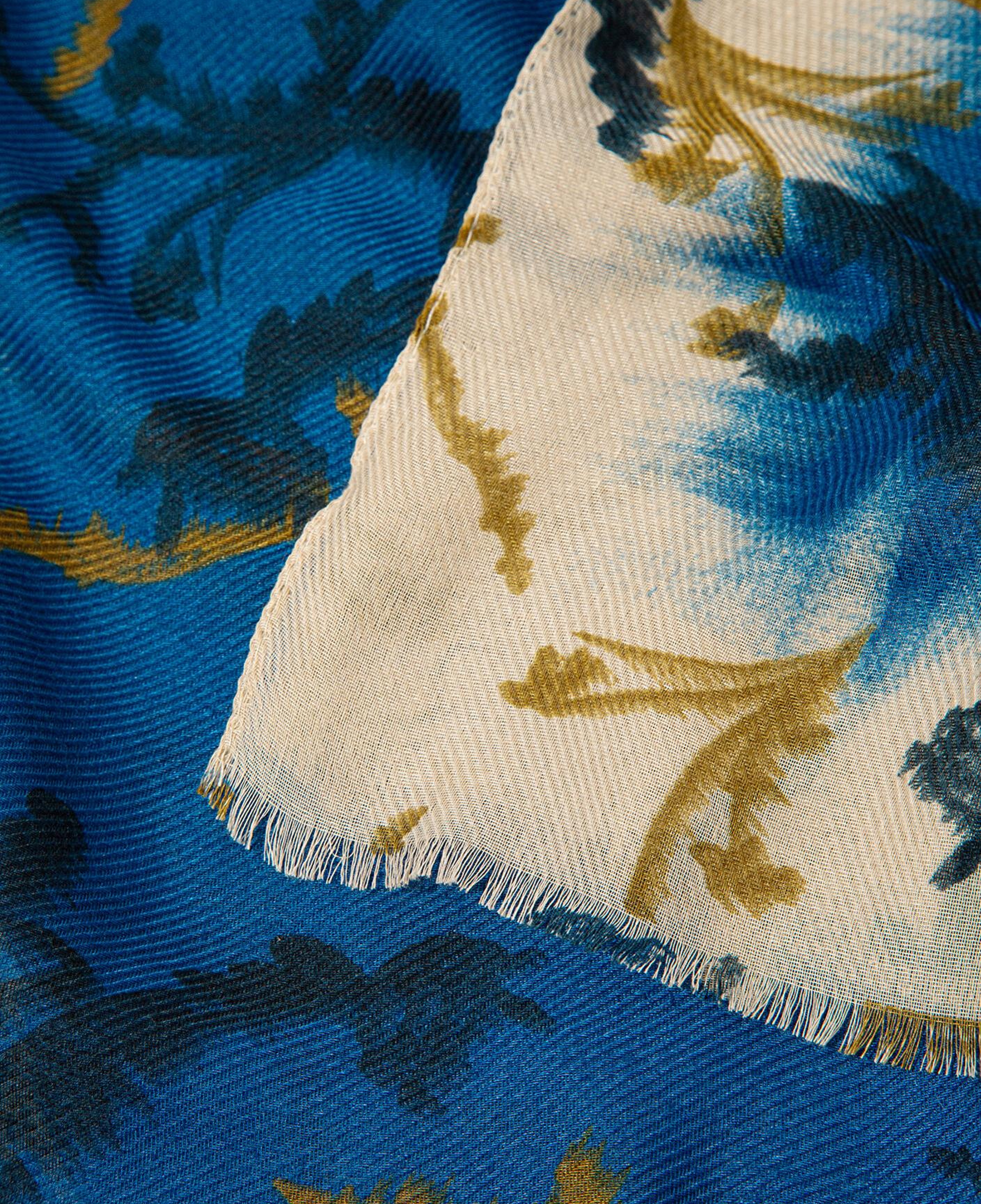 Mavi Desenli Lacivert Şal 1913849-35596