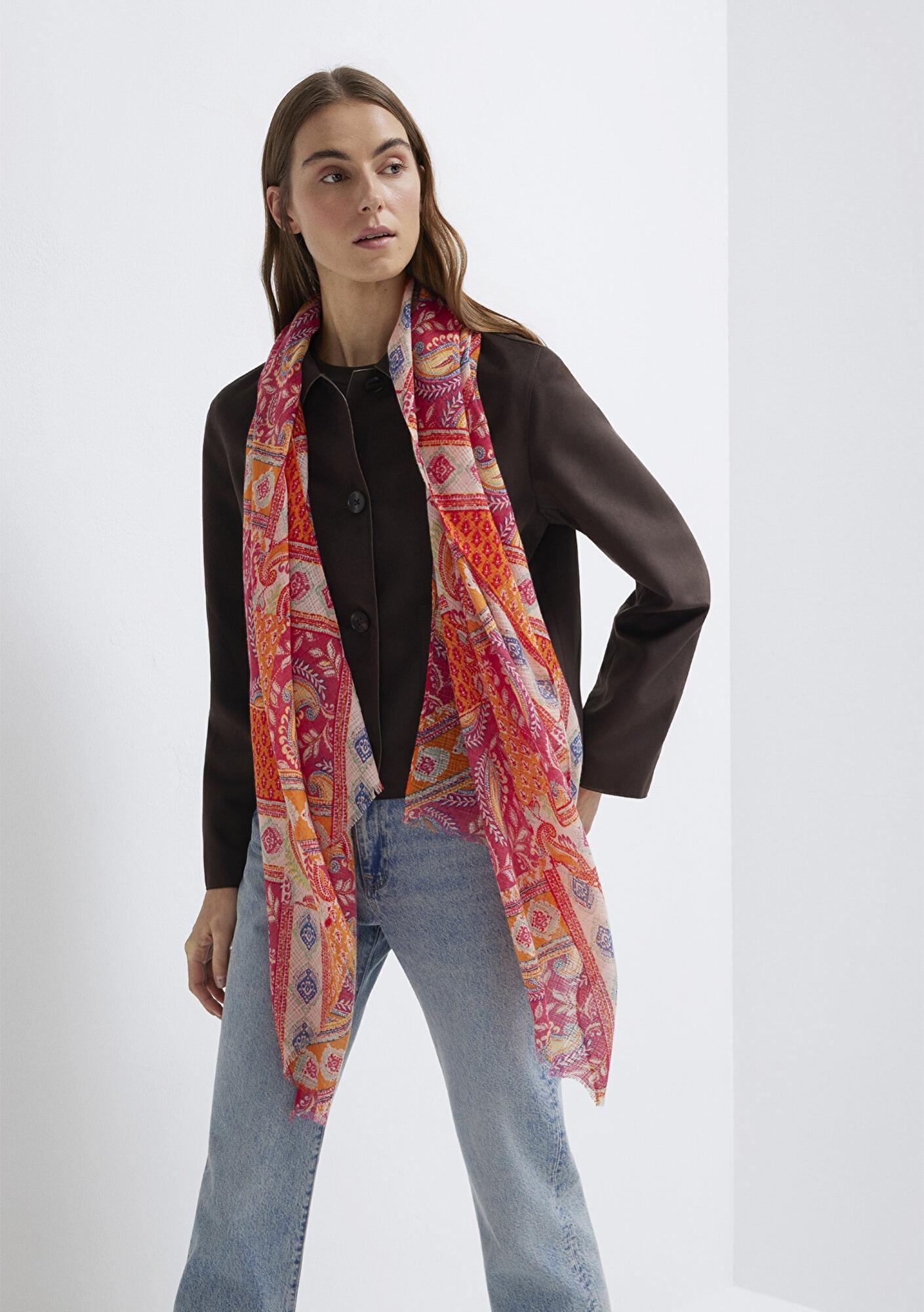 Mavi Desenli Renkli Şal 1913854-70480