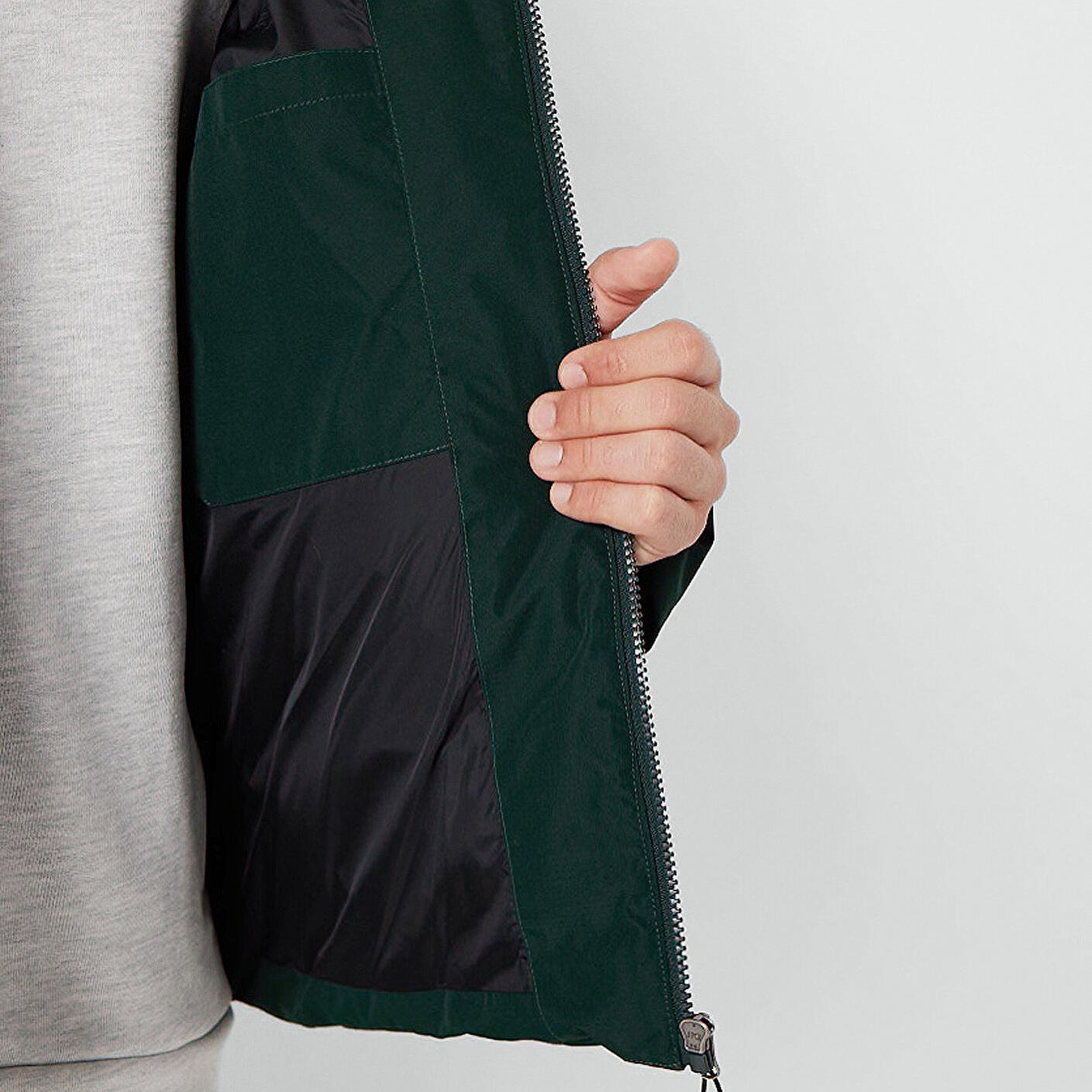 Mavi Kapüşonlu Yeşil Şişme Mont 0110756-85370