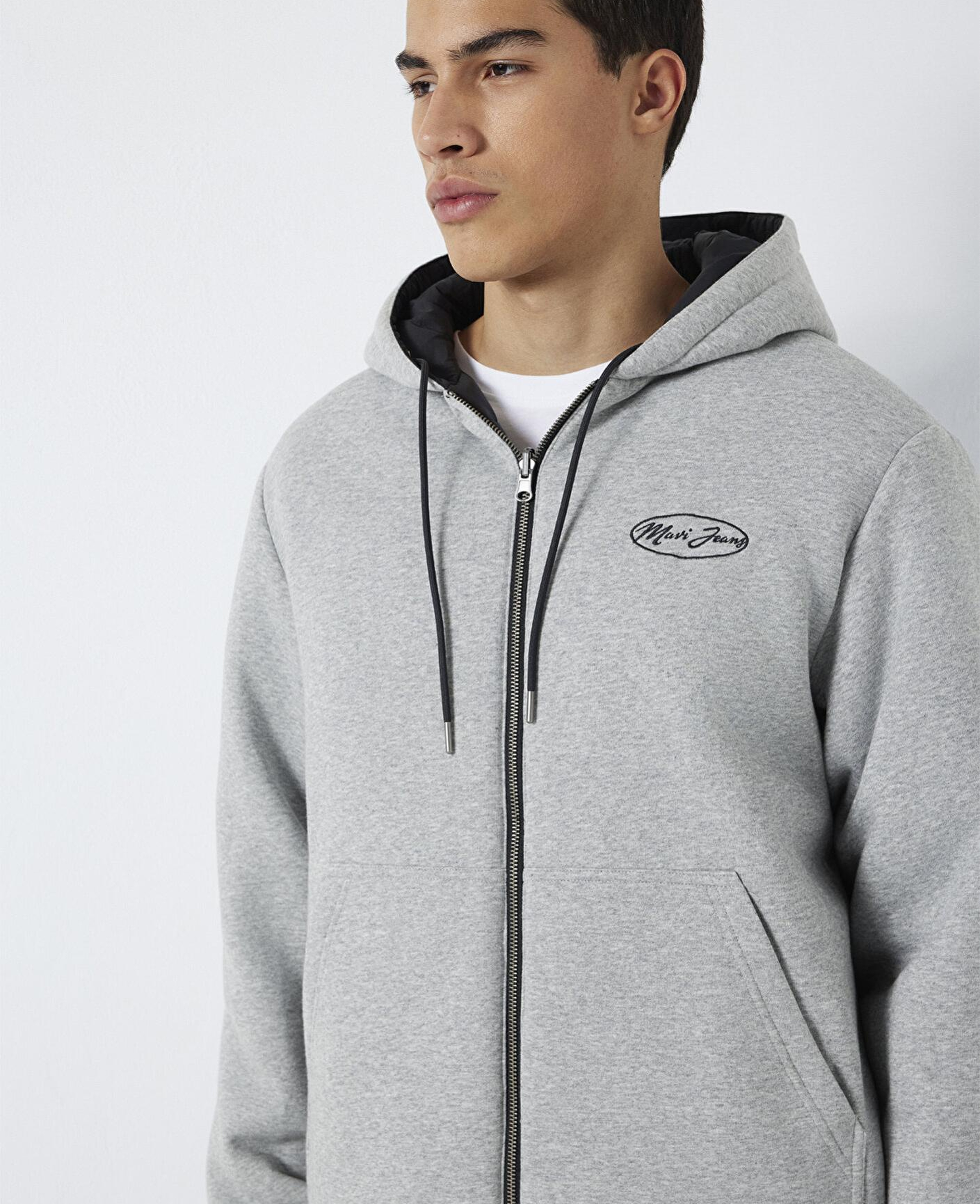 Mavi Çift Taraflı Kapüşonlu Siyah Mont 0110770-71379