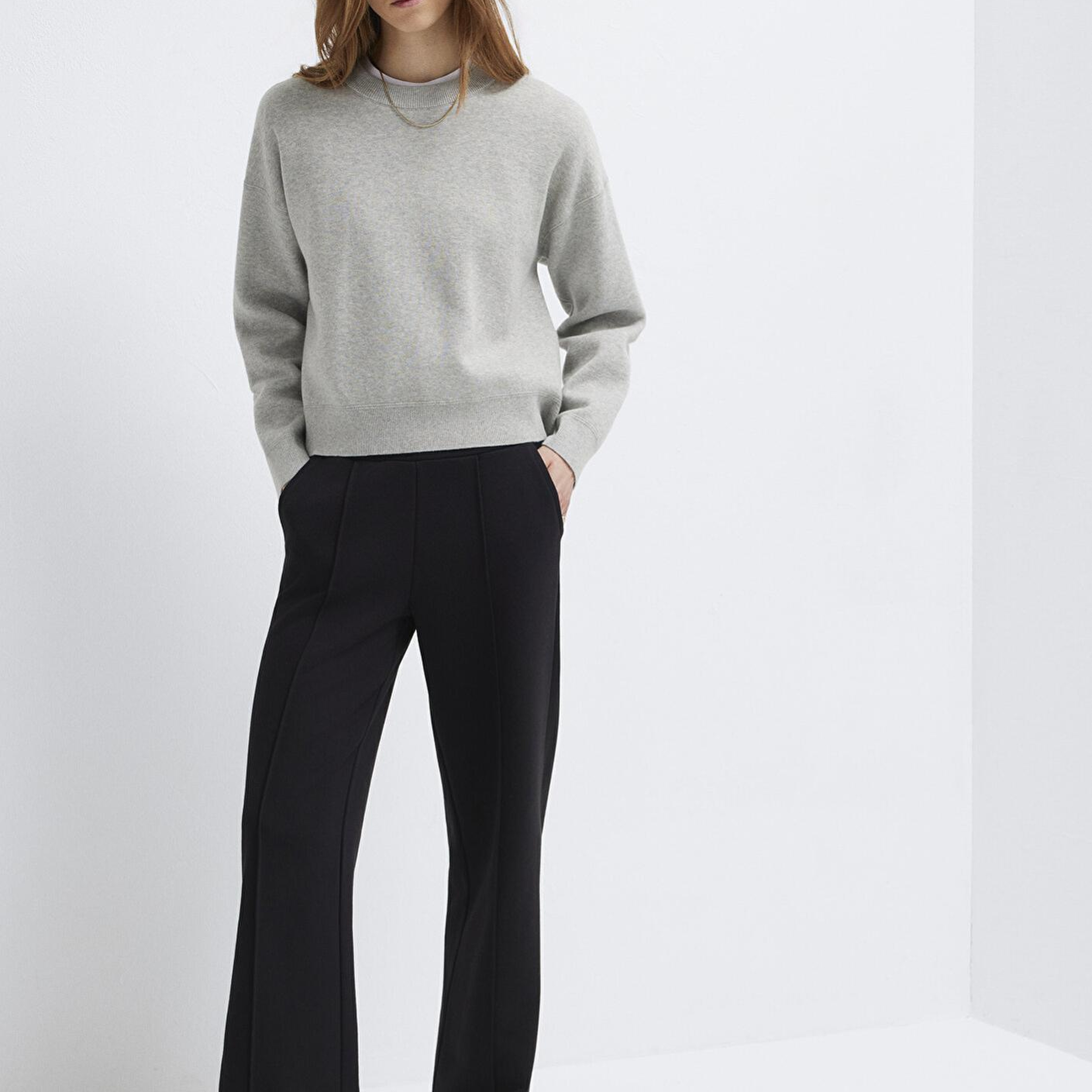 Mavi Siyah Geniş Paça Pantolon 1011156-900