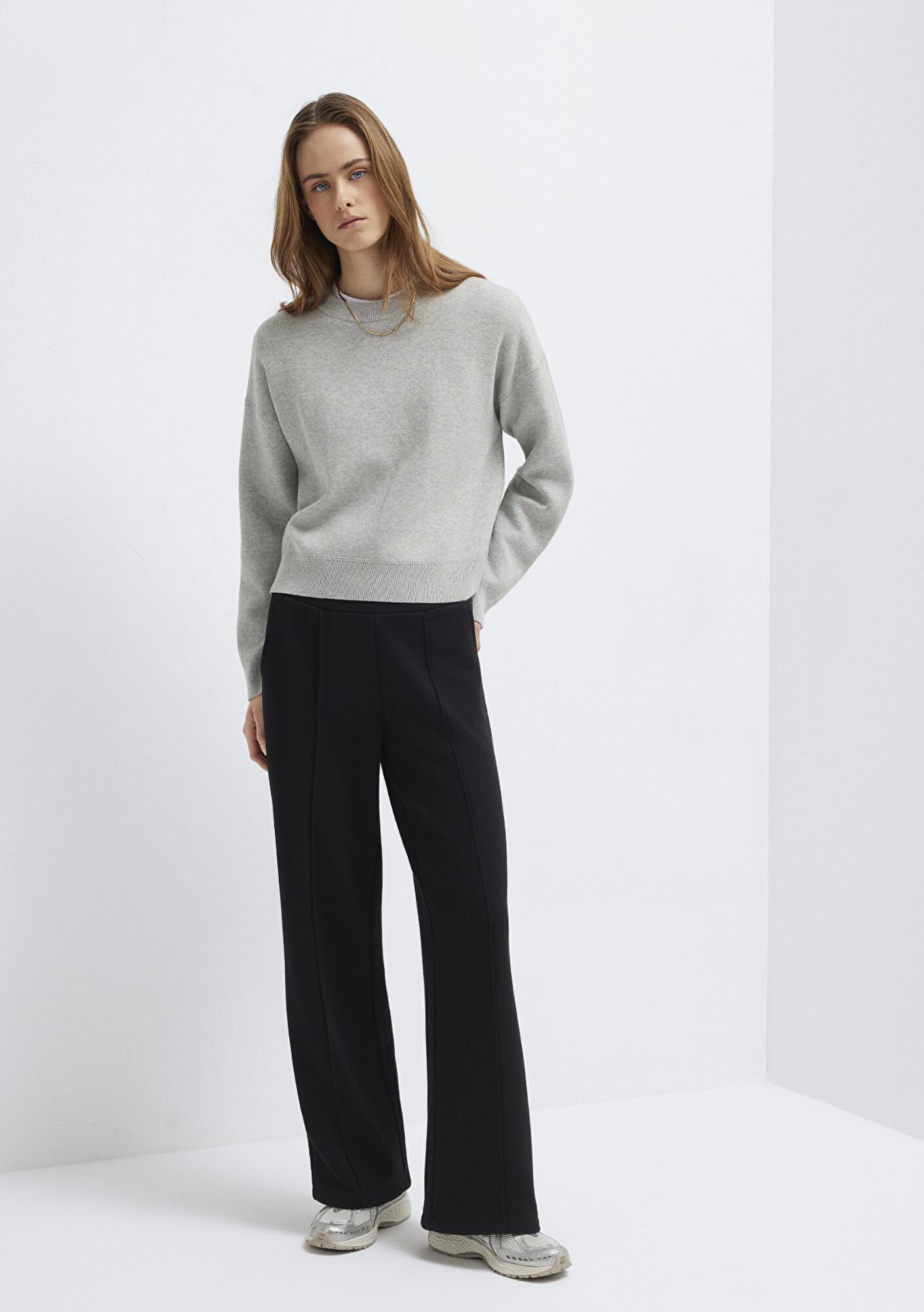 Mavi Siyah Geniş Paça Pantolon 1011156-900