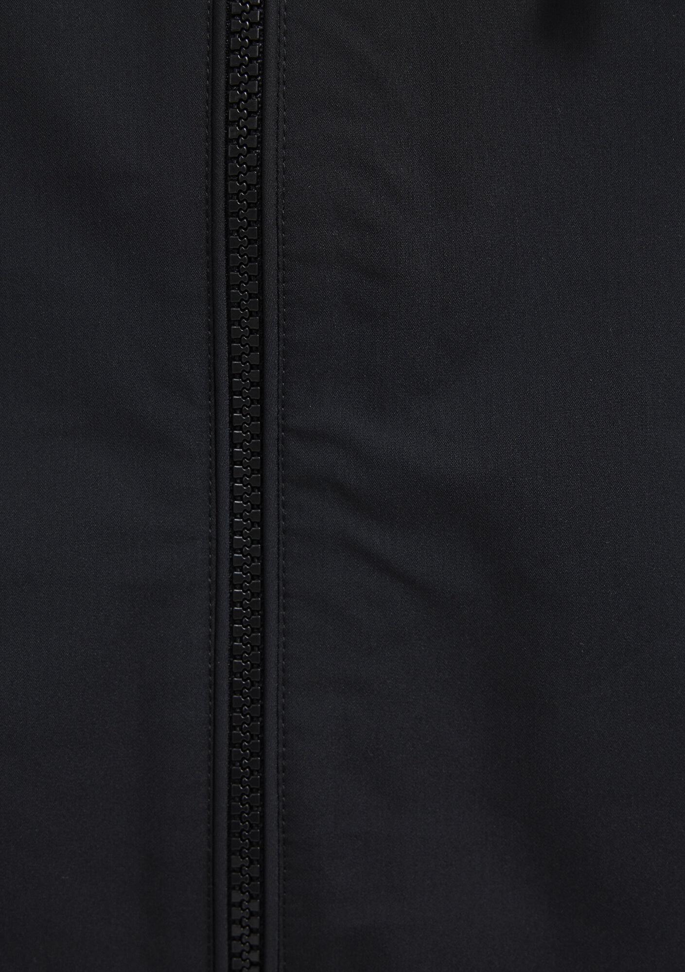 Mavi Kapüşonlu Siyah Ceket Loose Fit / Bol Rahat Kesim 0110818-900