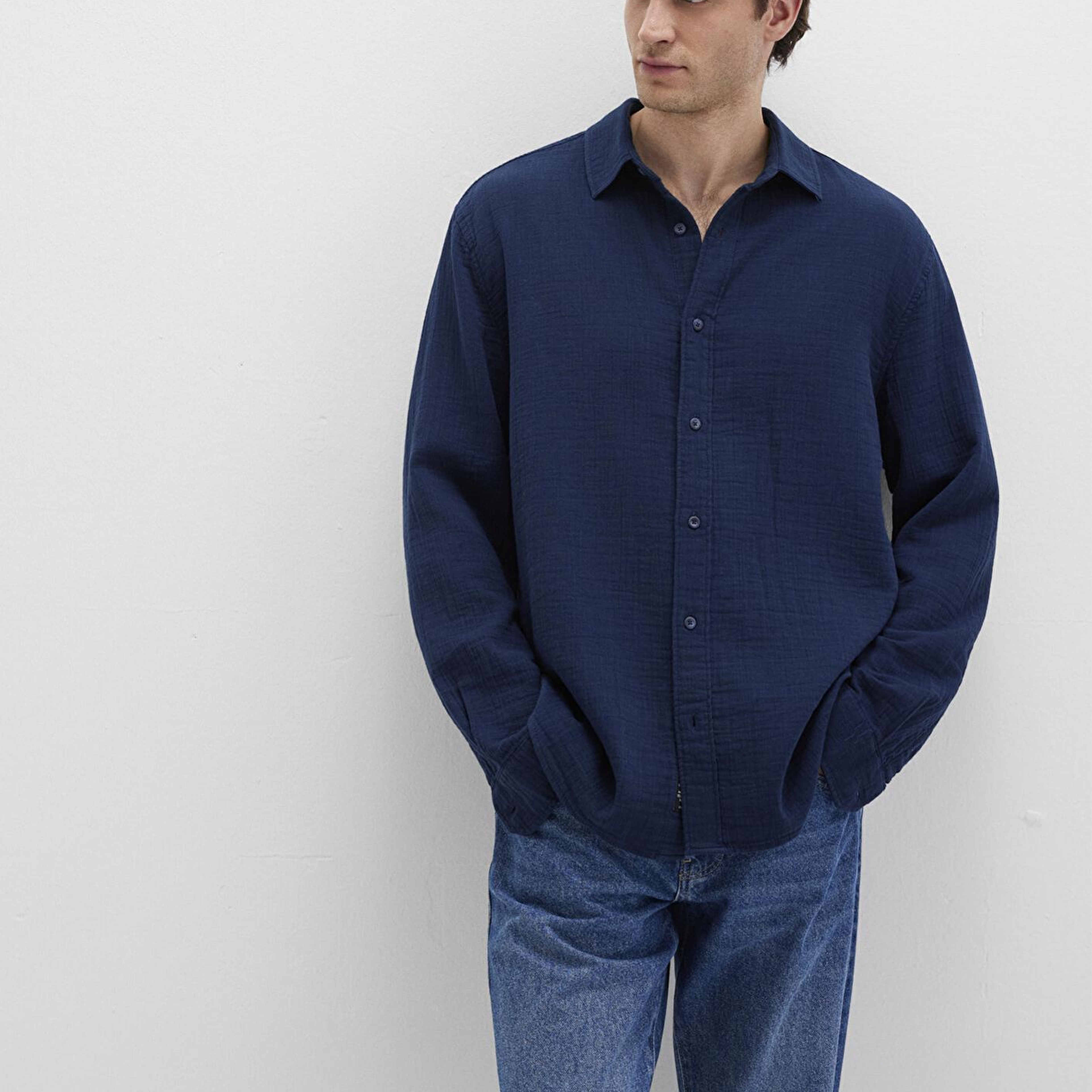 Mavi Lacivert Gömlek Regular Fit / Normal Kesim 0211518-80872