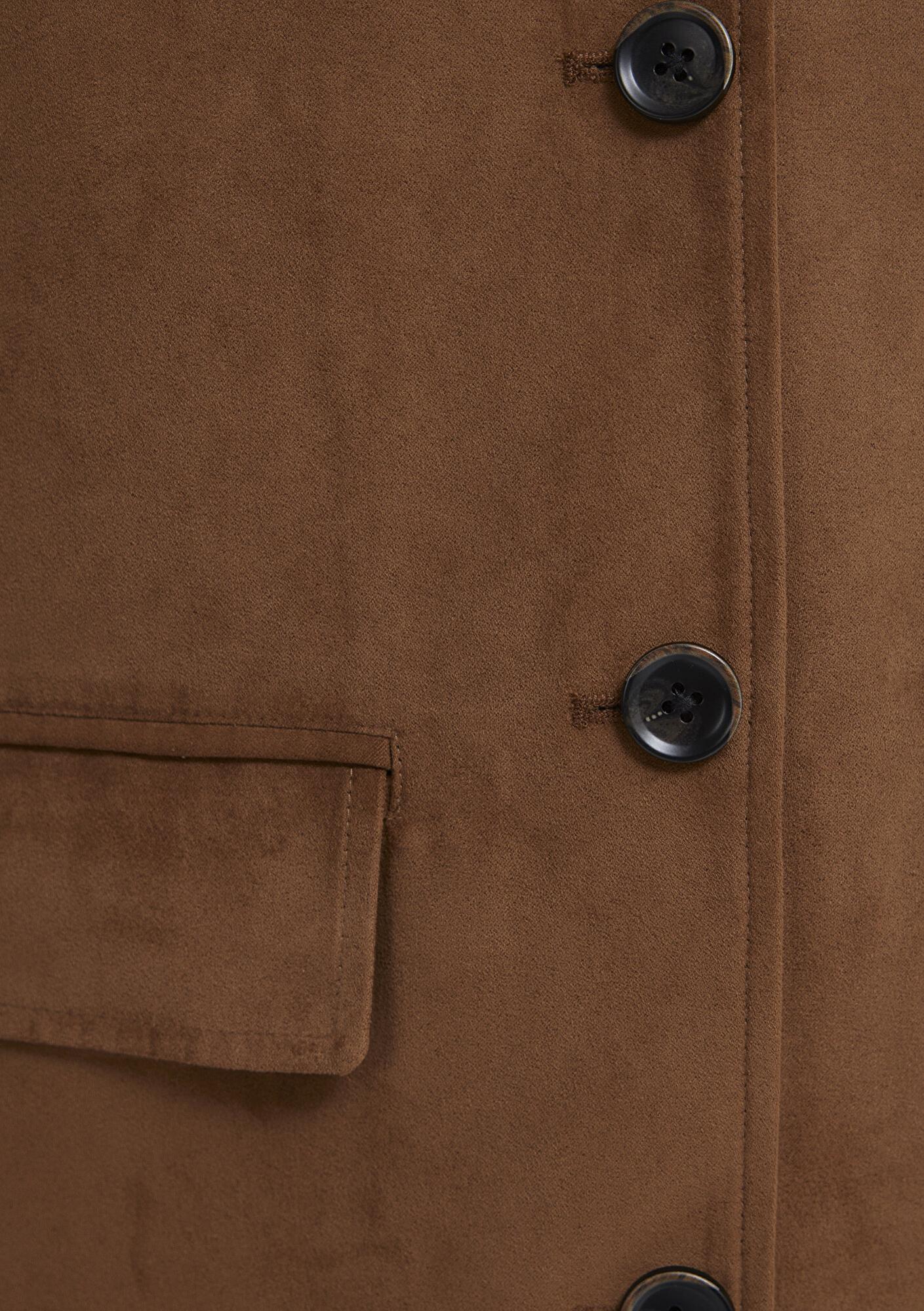 Mavi Kahverengi Suni Süet Ceket Regular Fit / Normal Kesim 1110817-70226