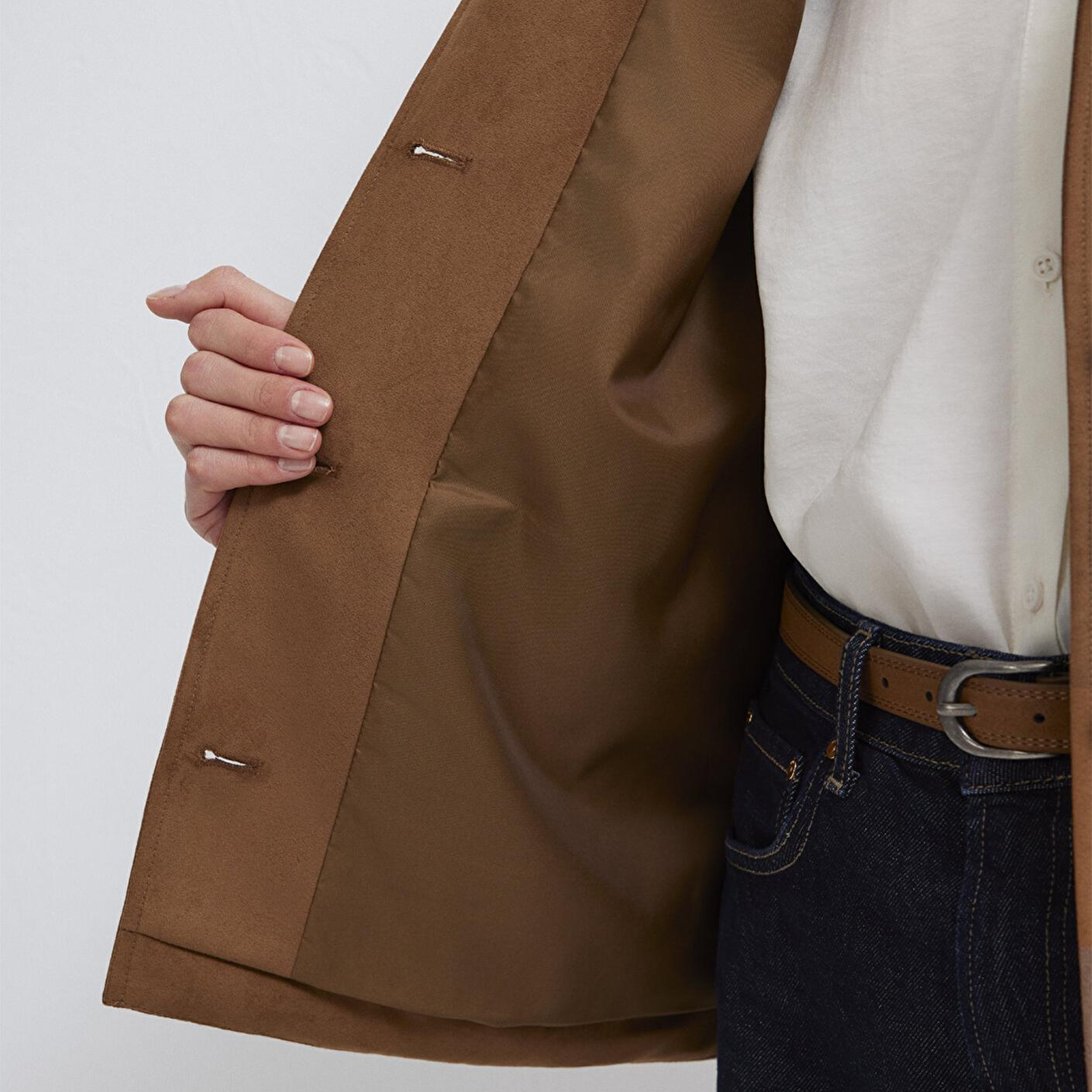 Mavi Kahverengi Suni Süet Ceket Regular Fit / Normal Kesim 1110817-70226