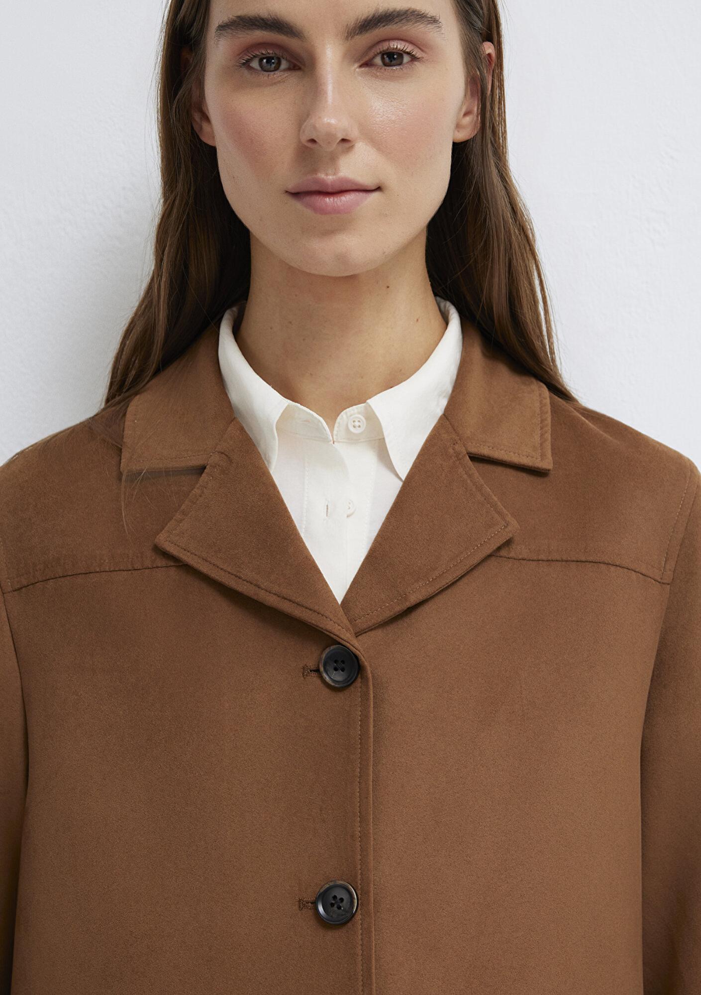 Mavi Kahverengi Suni Süet Ceket Regular Fit / Normal Kesim 1110817-70226