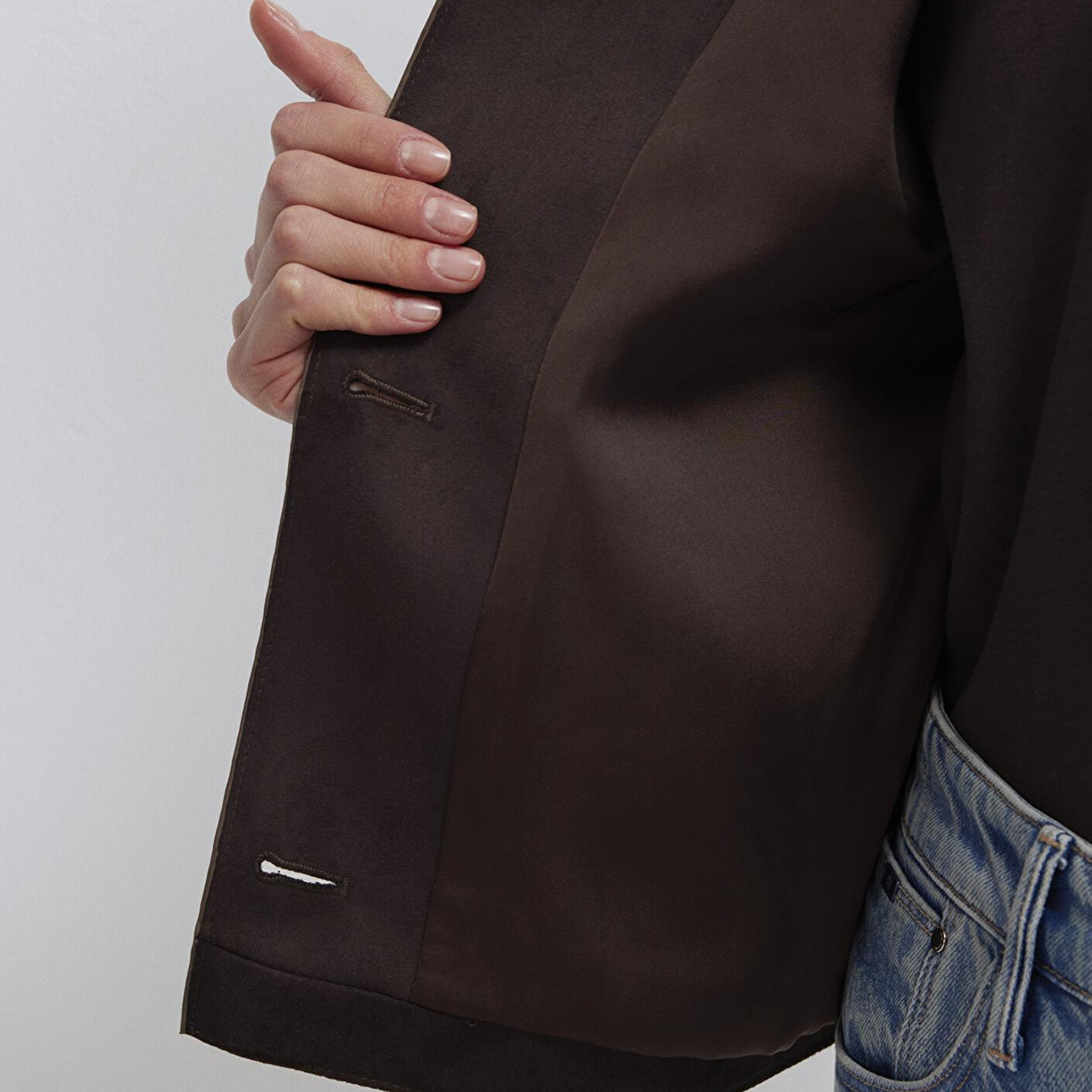 Mavi Kahverengi Suni Süet Ceket Regular Fit / Normal Kesim 1110829-70240