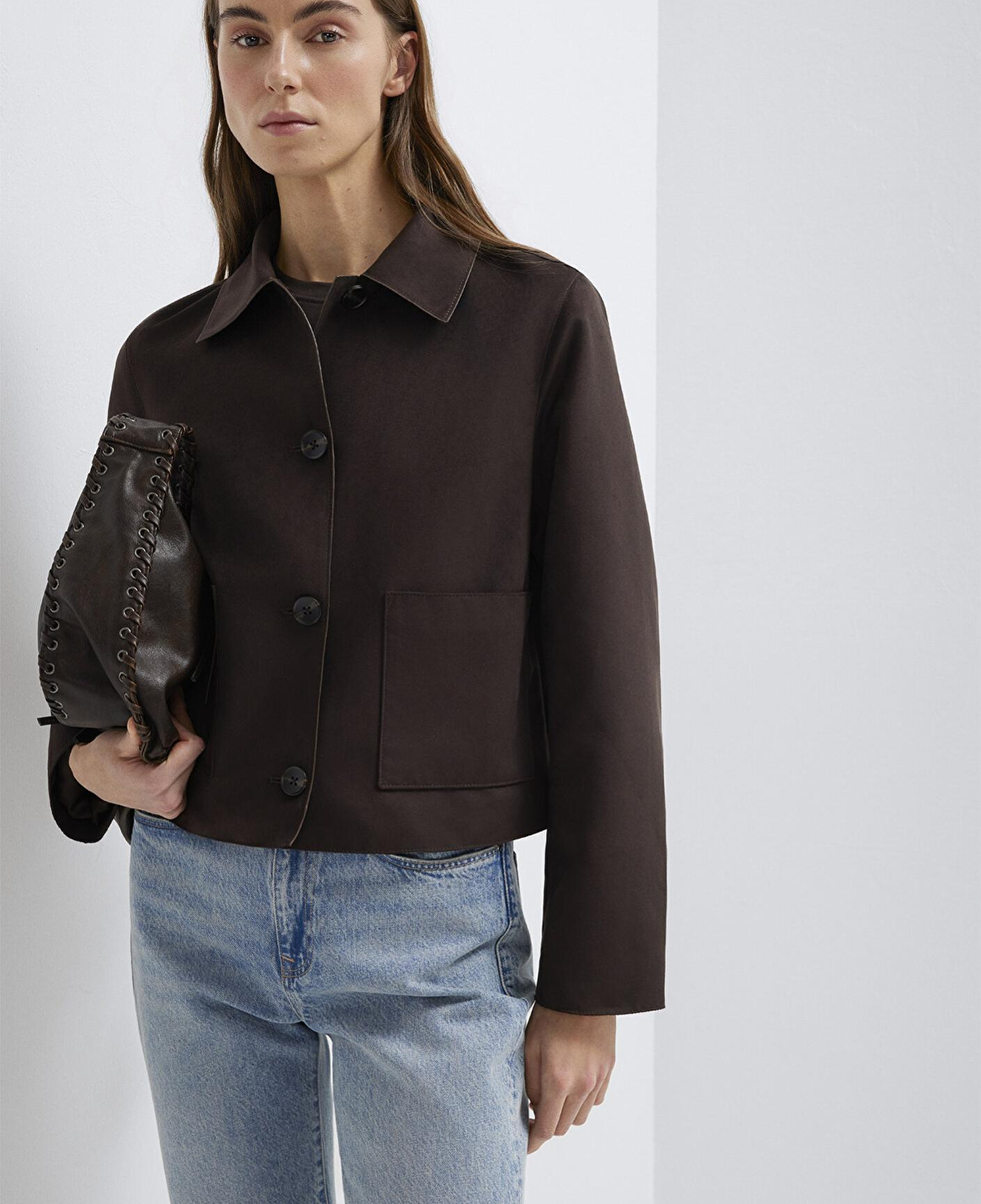 Mavi Kahverengi Suni Süet Ceket Regular Fit / Normal Kesim 1110829-70240