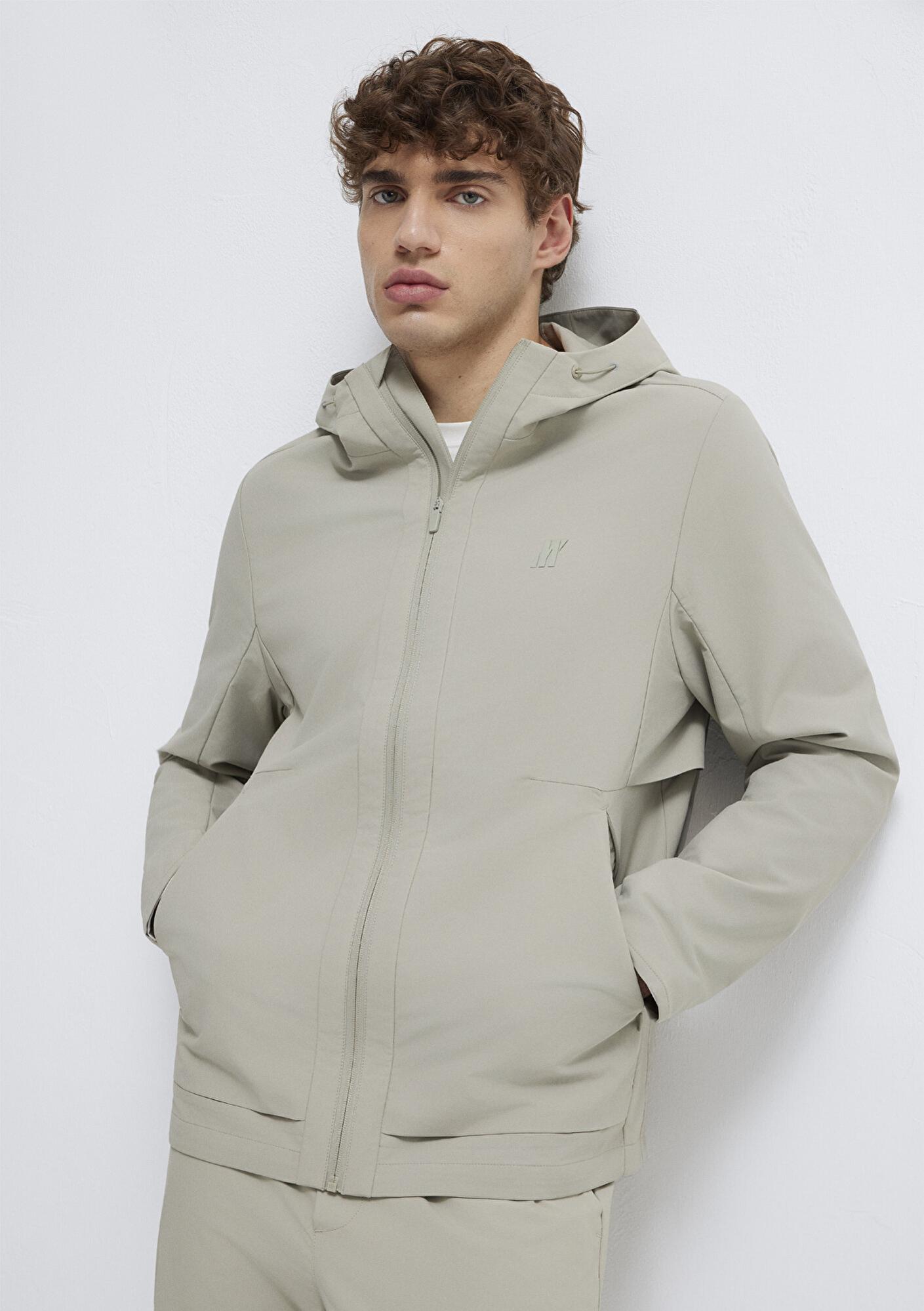 Mavi Kapüşonlu Açık Yeşil Ceket Regular Fit / Normal Kesim 0110764-70154