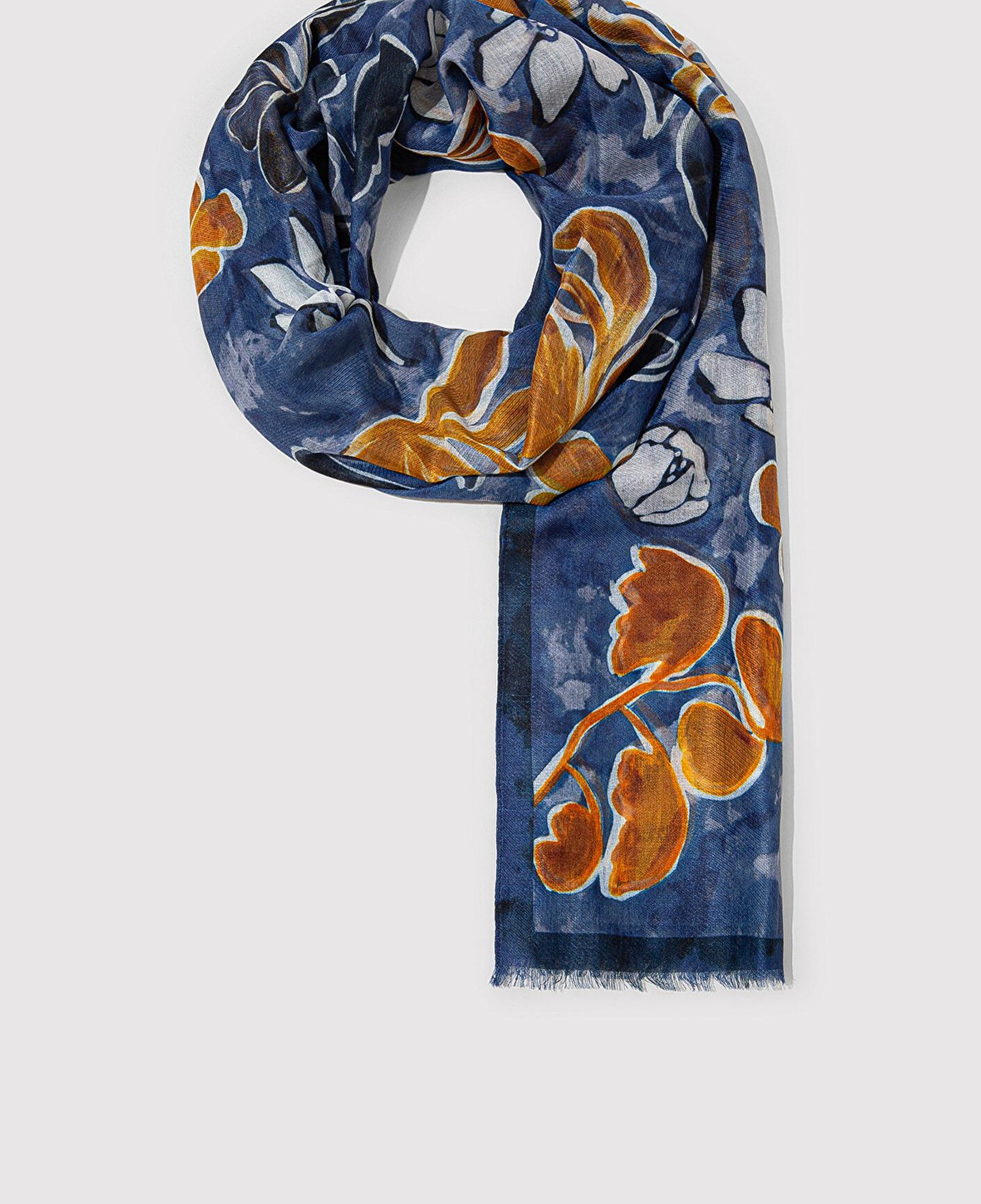 Mavi Desenli Şal 1913852-24367