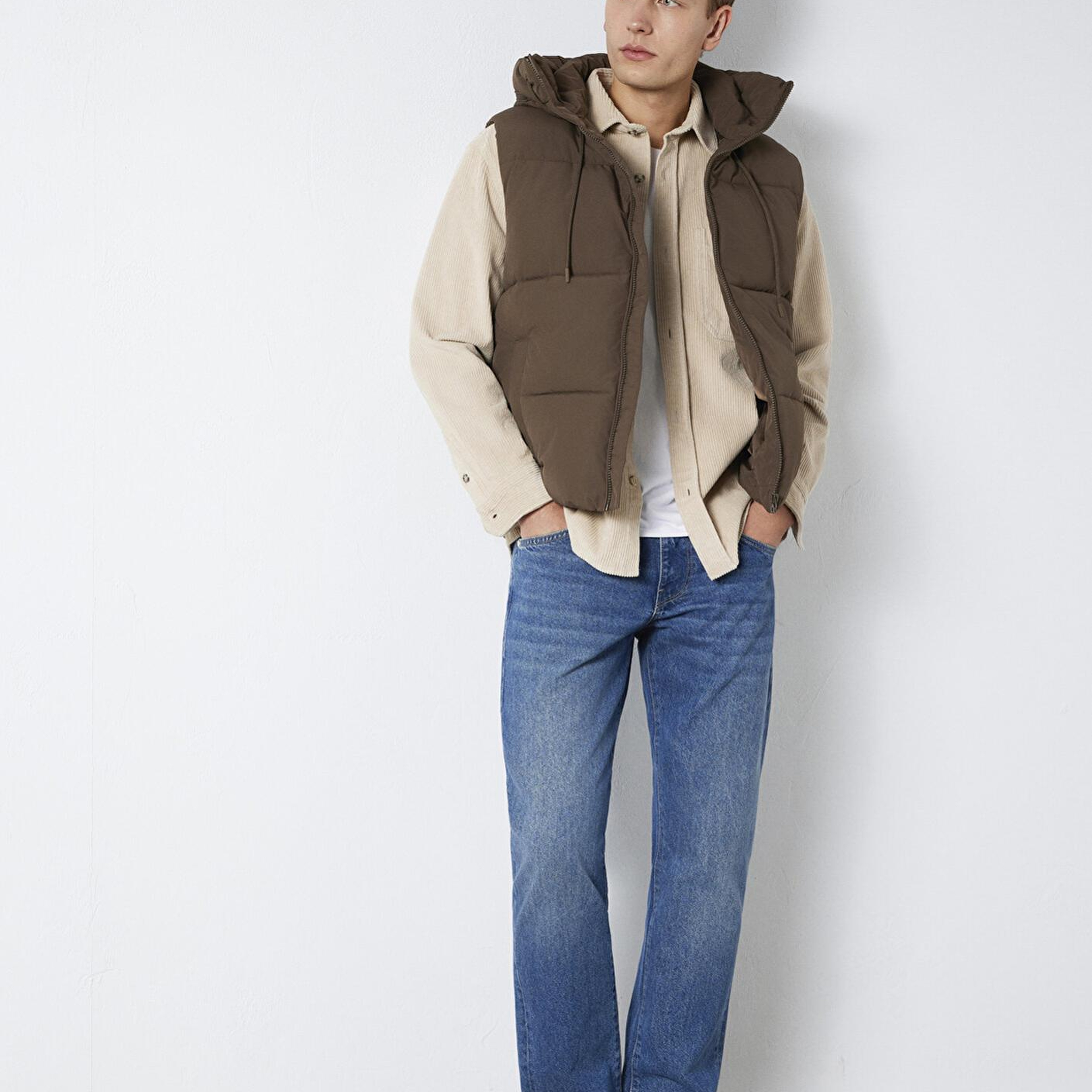 Mavi Mavi Jeans Detaylı Kapüşonlu Yeşil Şişme Yelek Regular Fit / Normal Kesim 0110759-71541