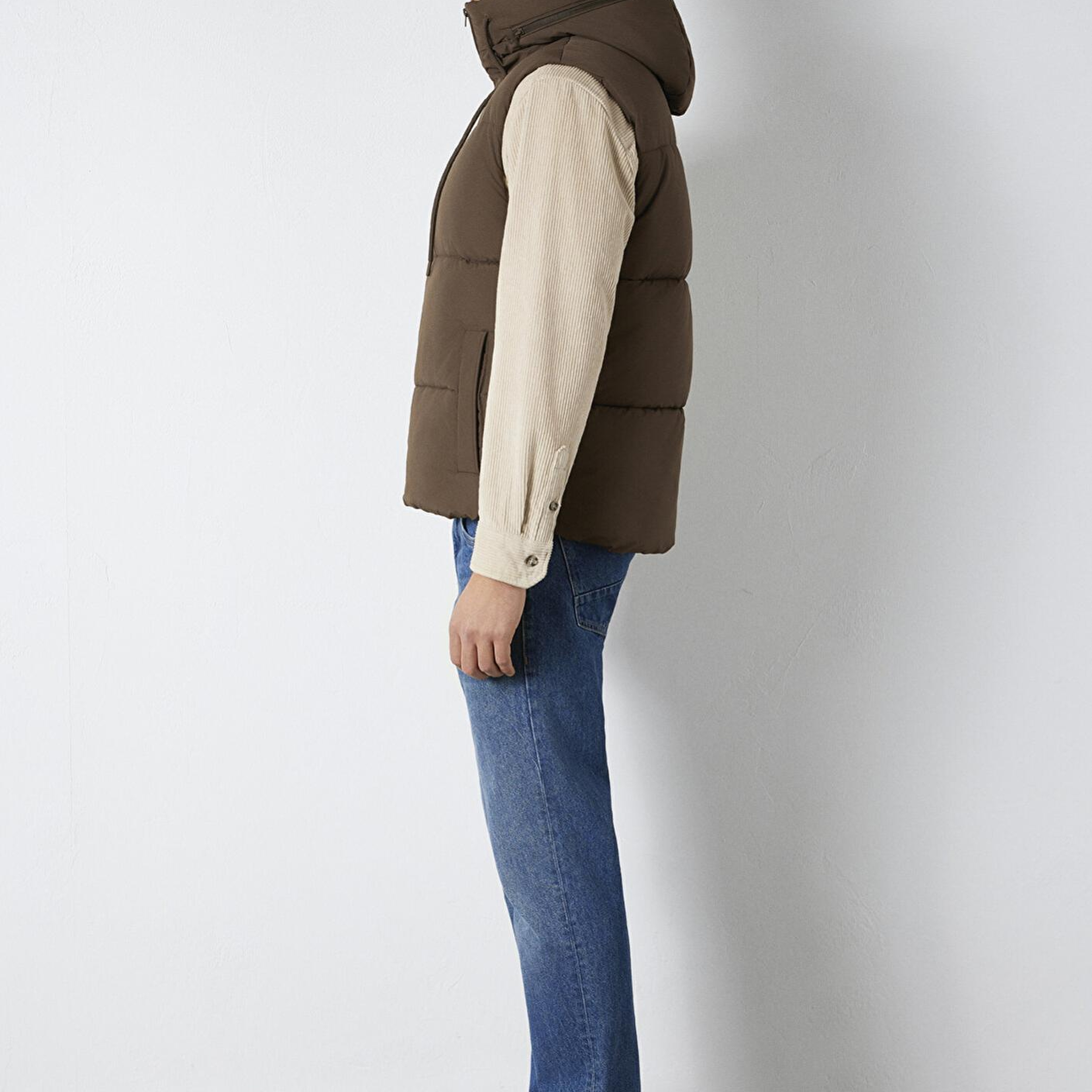 Mavi Mavi Jeans Detaylı Kapüşonlu Yeşil Şişme Yelek Regular Fit / Normal Kesim 0110759-71541