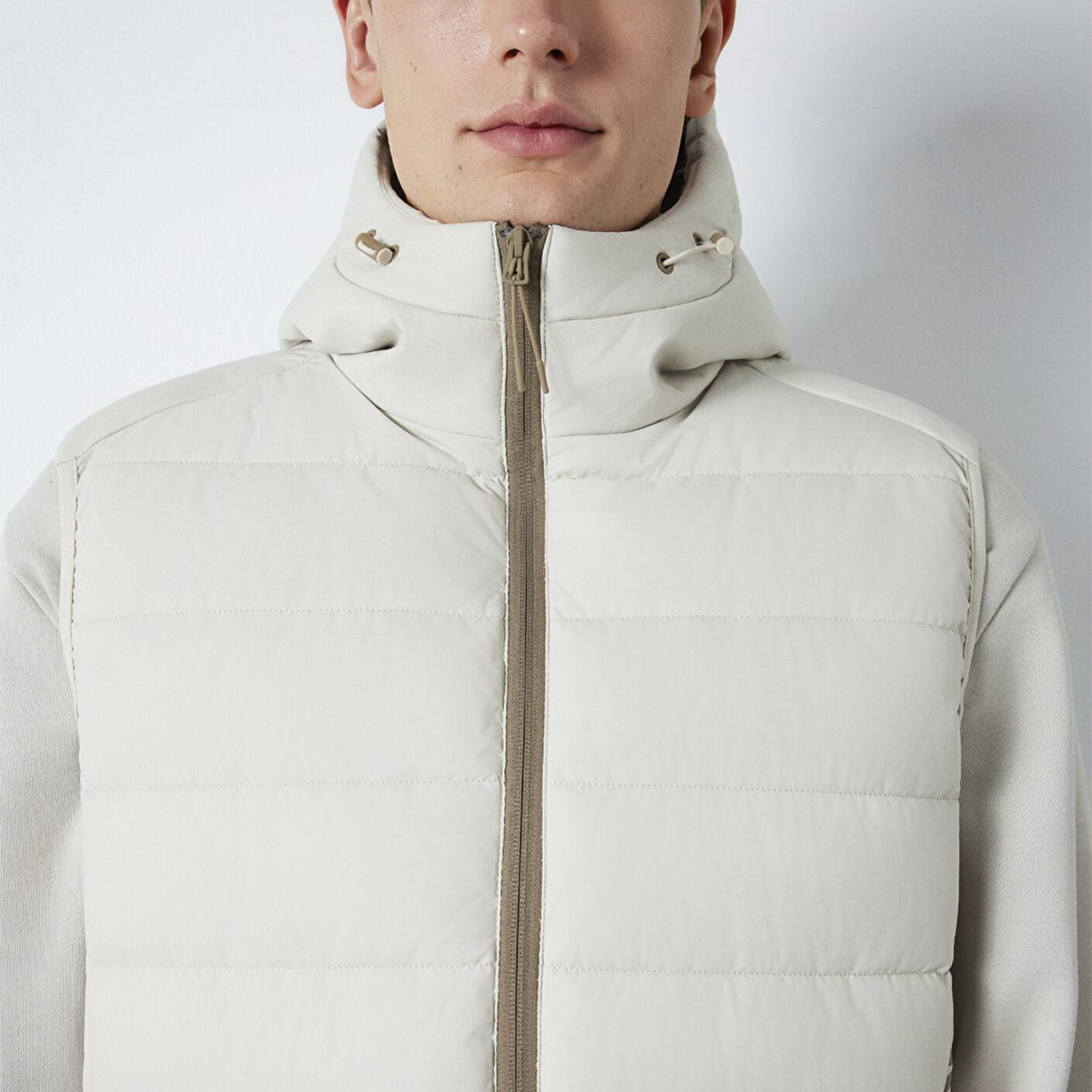 Mavi Mavi Jeans Detaylı Kapüşonlu Ekru Şişme Yelek Regular Fit / Normal Kesim 0110554-70144