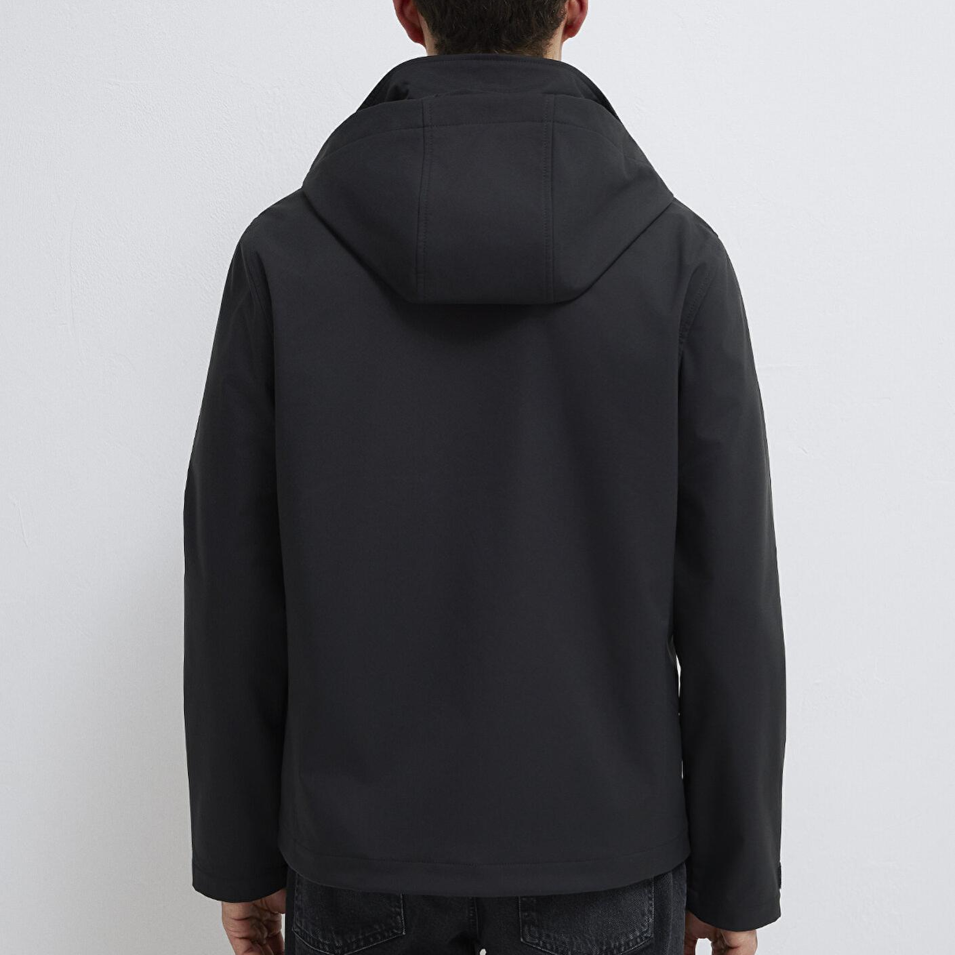 Mavi Kapüşonlu Siyah Ceket Regular Fit / Normal Kesim 0110763-71379