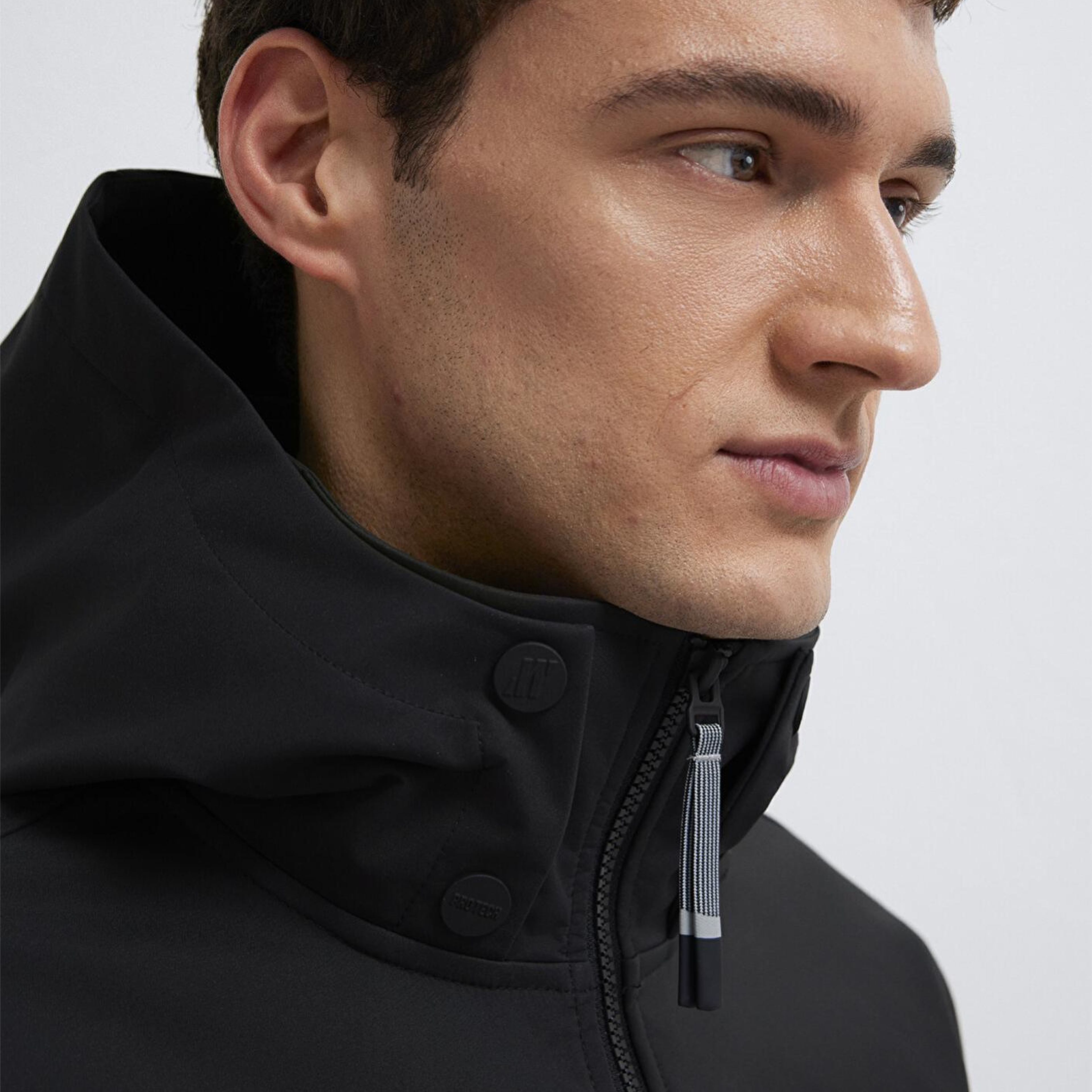 Mavi Kapüşonlu Siyah Ceket Regular Fit / Normal Kesim 0110763-71379