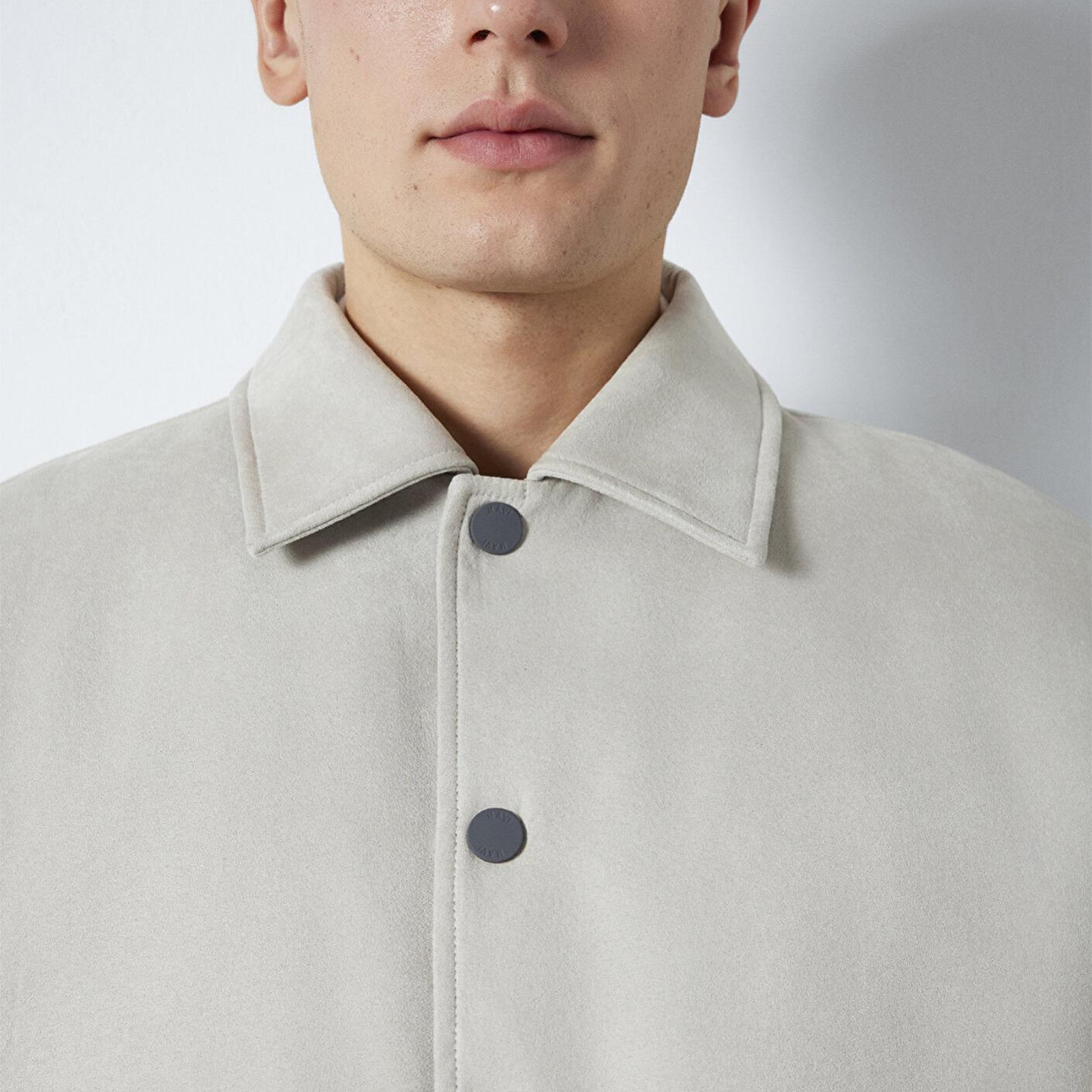 Mavi Gri Suni Süet Ceket Loose Fit / Bol Rahat Kesim 0110767-70075