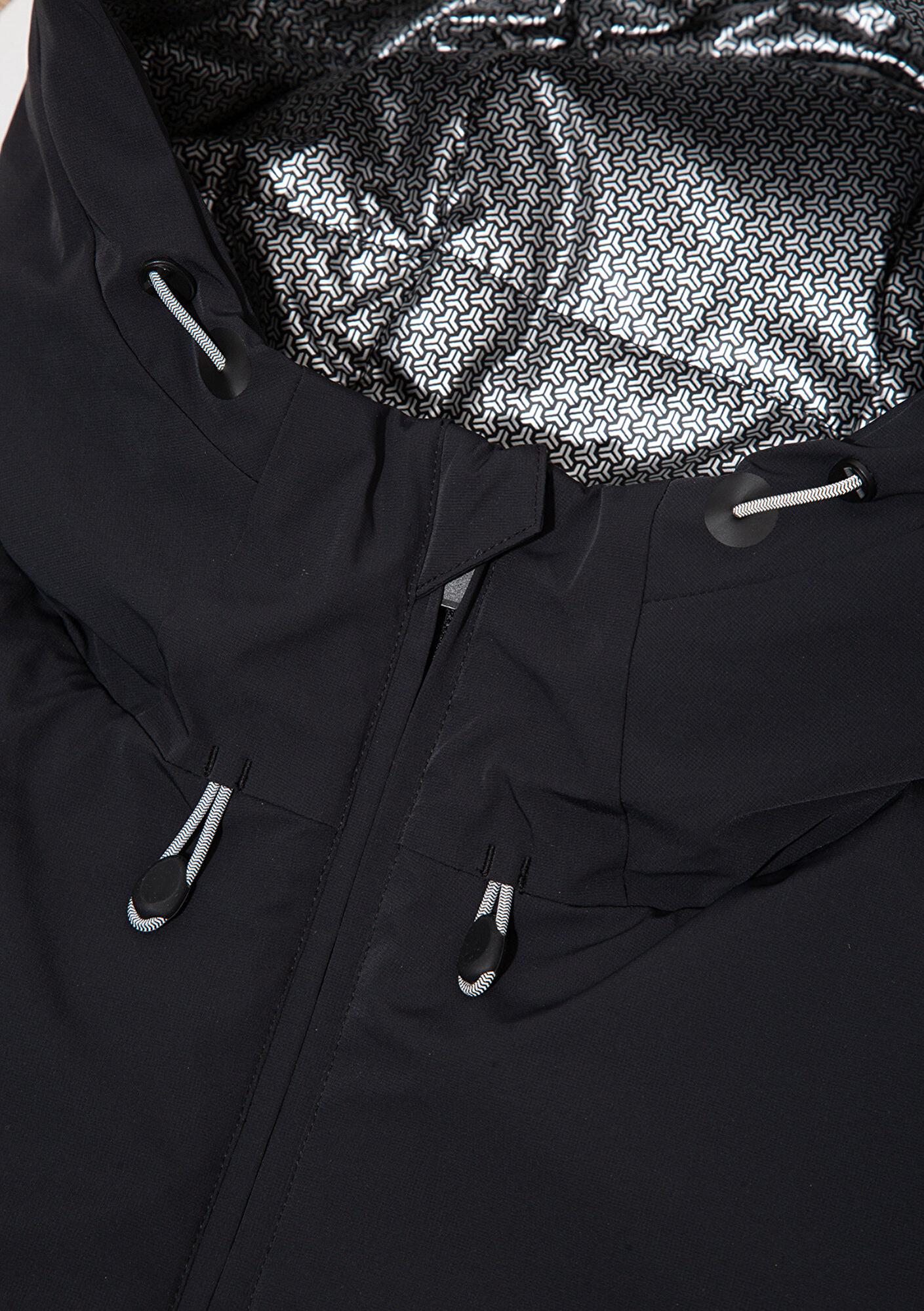 Mavi Su İtici Kapüşonlu Siyah Ceket Loose Fit / Bol Rahat Kesim 0110793-71379