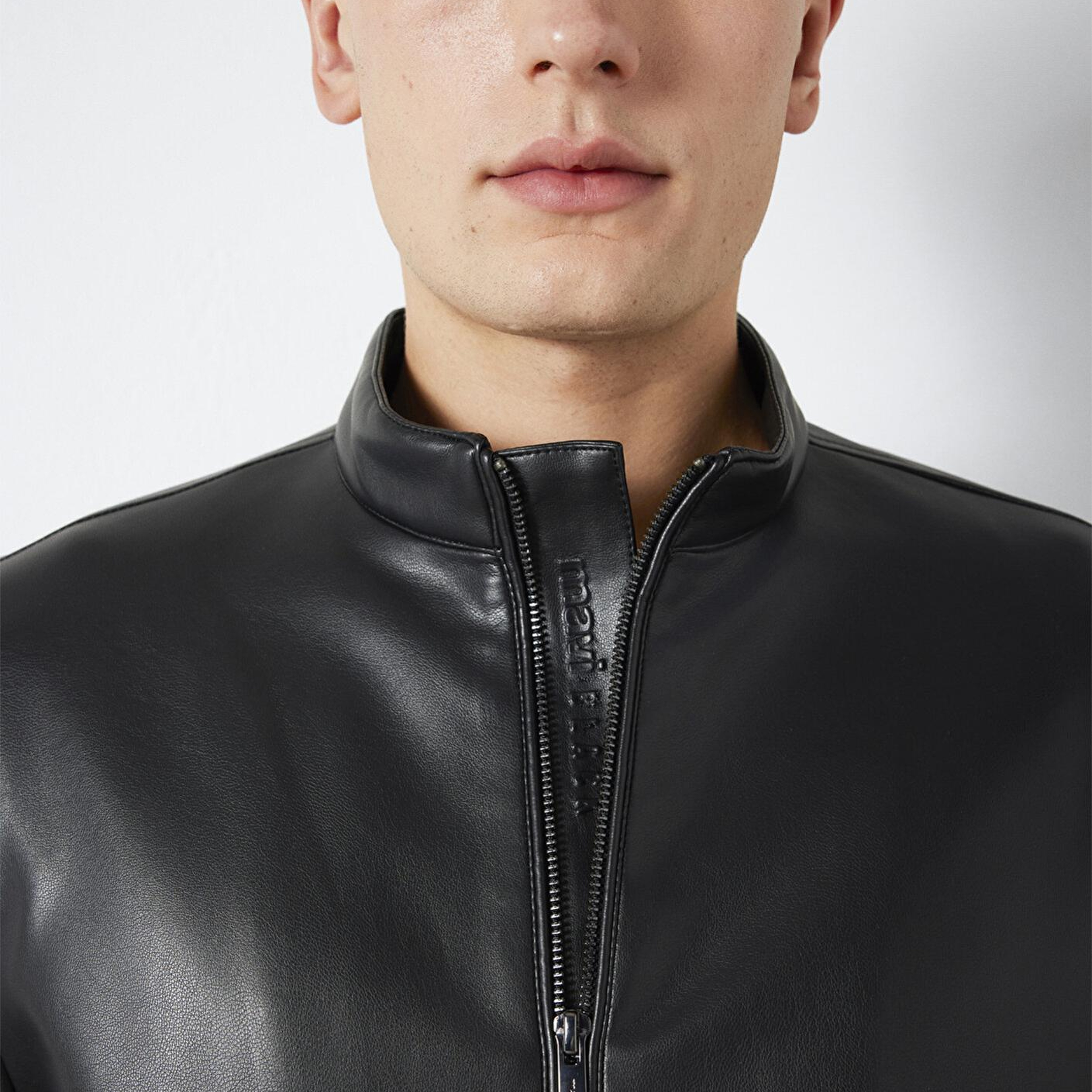 Mavi Siyah Suni Deri Ceket Slim Fit / Dar Kesim 0110789-71379