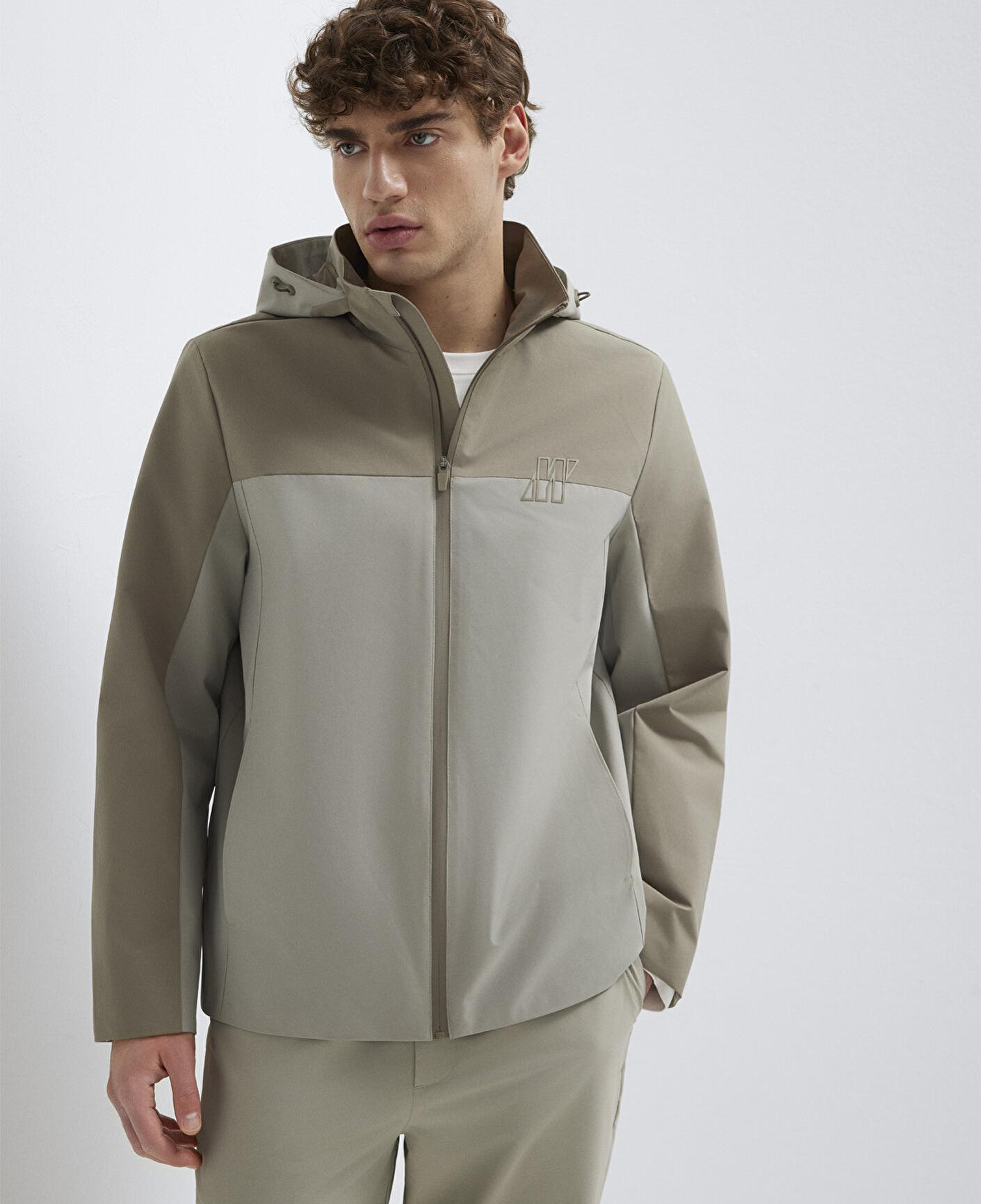 Mavi Su İtici Kapüşonlu Haki Ceket Loose Fit / Bol Rahat Kesim 0110792-70154