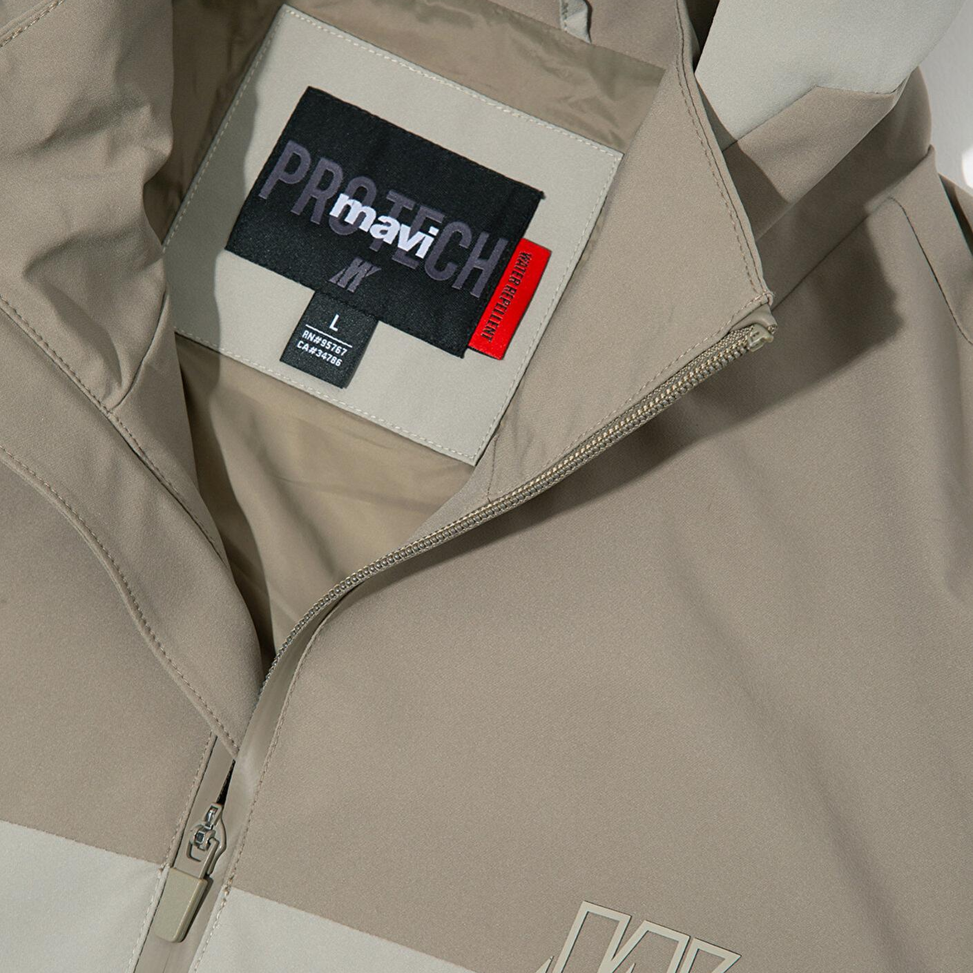 Mavi Su İtici Kapüşonlu Haki Ceket Loose Fit / Bol Rahat Kesim 0110792-70154