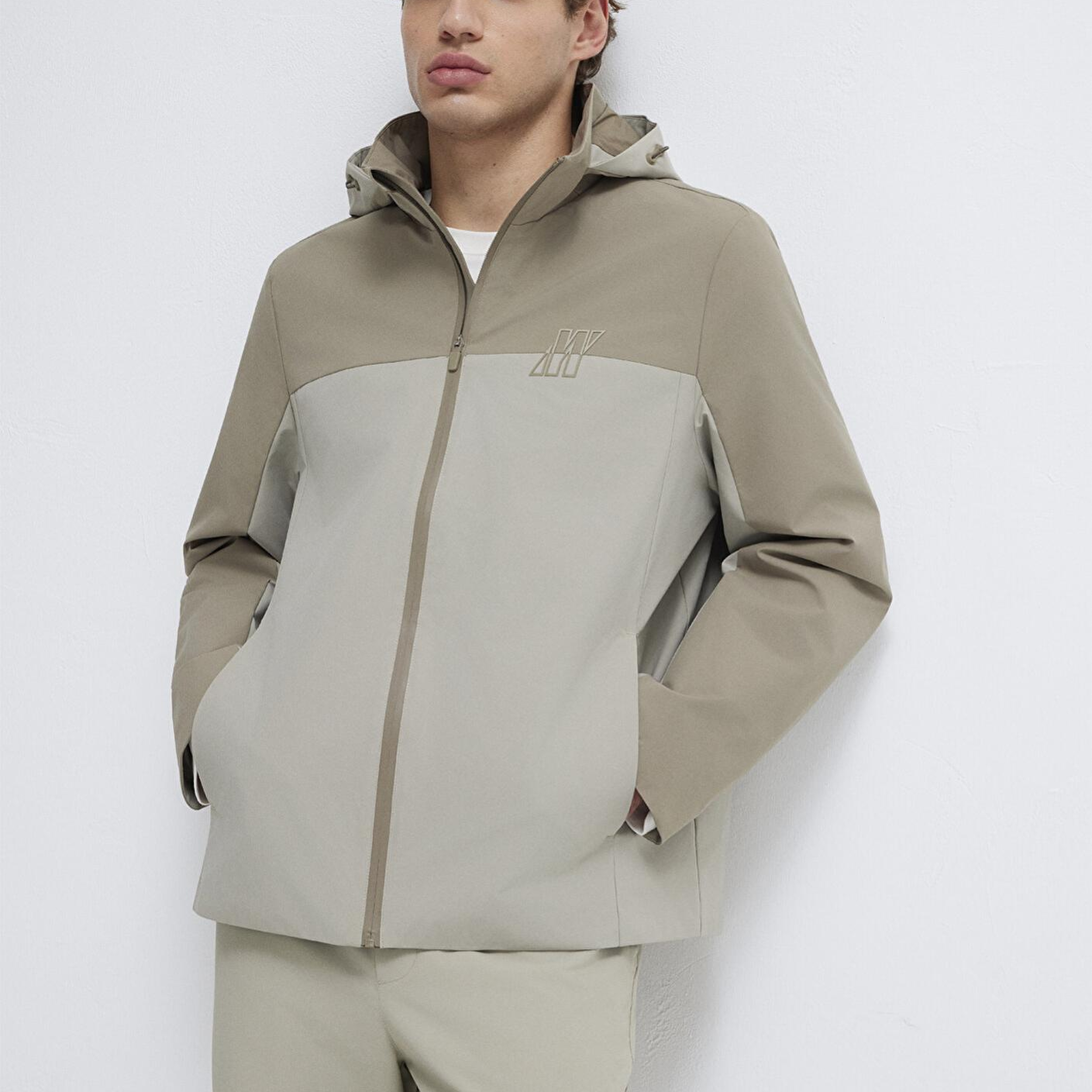 Mavi Su İtici Kapüşonlu Haki Ceket Loose Fit / Bol Rahat Kesim 0110792-70154