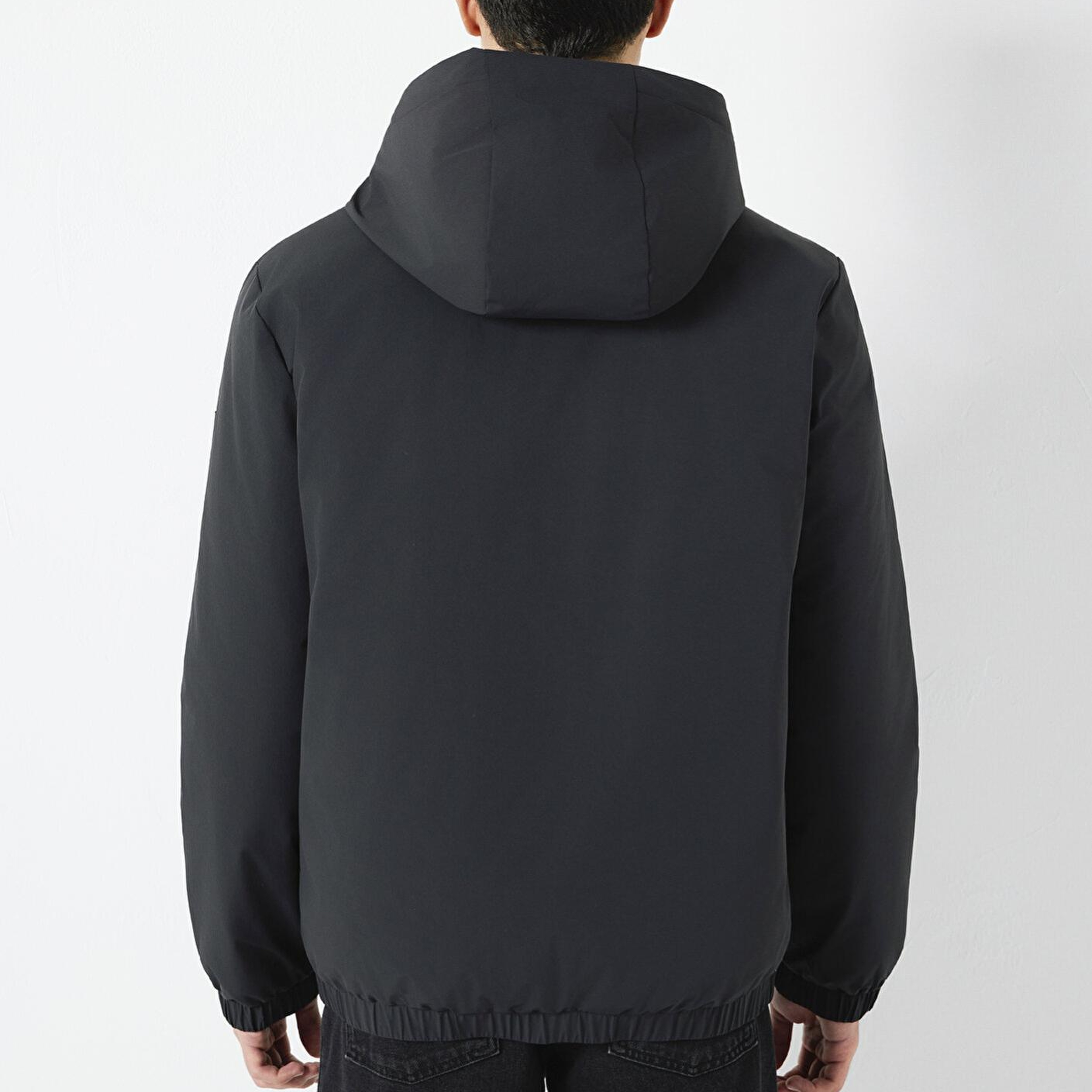 Mavi Su İtici Kapüşonlu Siyah Ceket Loose Fit / Bol Rahat Kesim 0110793-71379