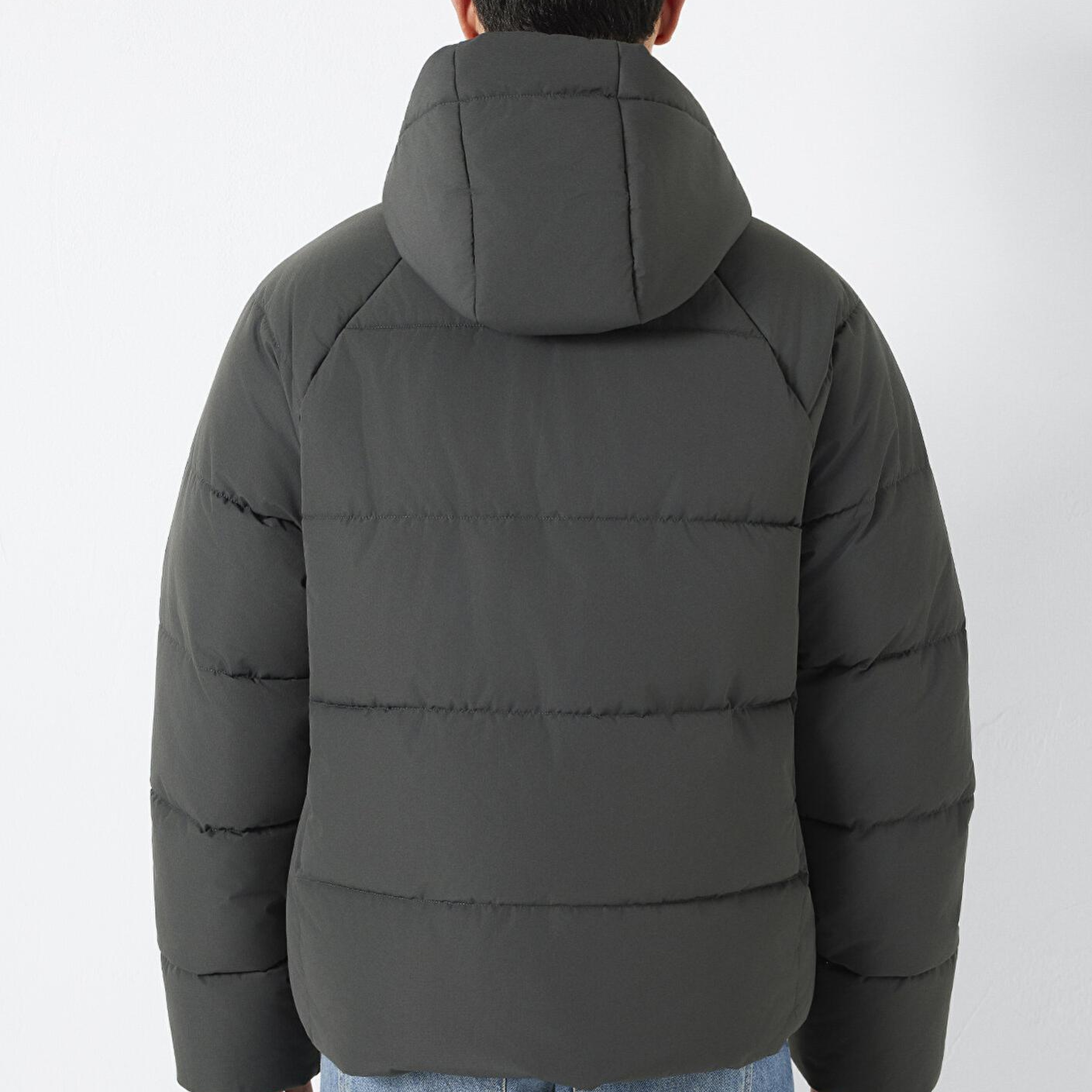 Mavi Kapüşonlu Antrasit Şişme Mont 0110756-89939