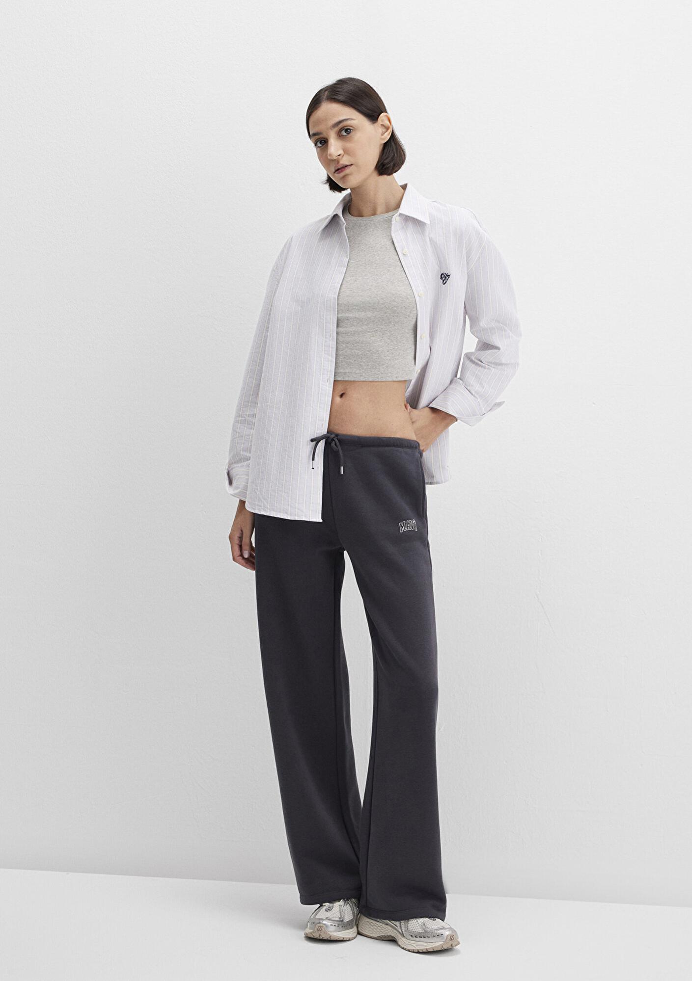 Mavi Mavi Logo Baskılı Antrasit Eşofman Altı 1011124-70087