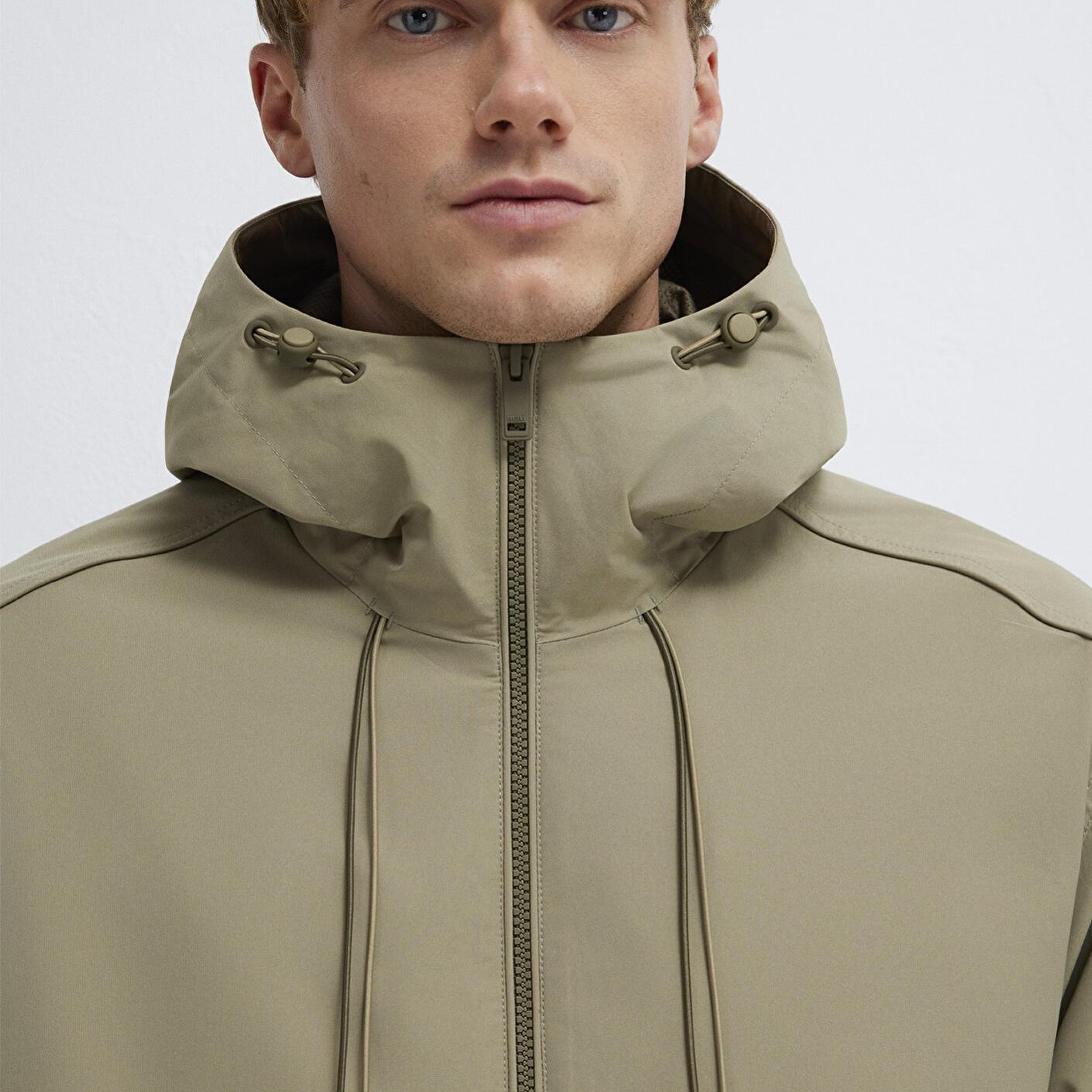 Mavi Kapüşonlu Yeşil Ceket Loose Fit / Bol Rahat Kesim 0110818-86749