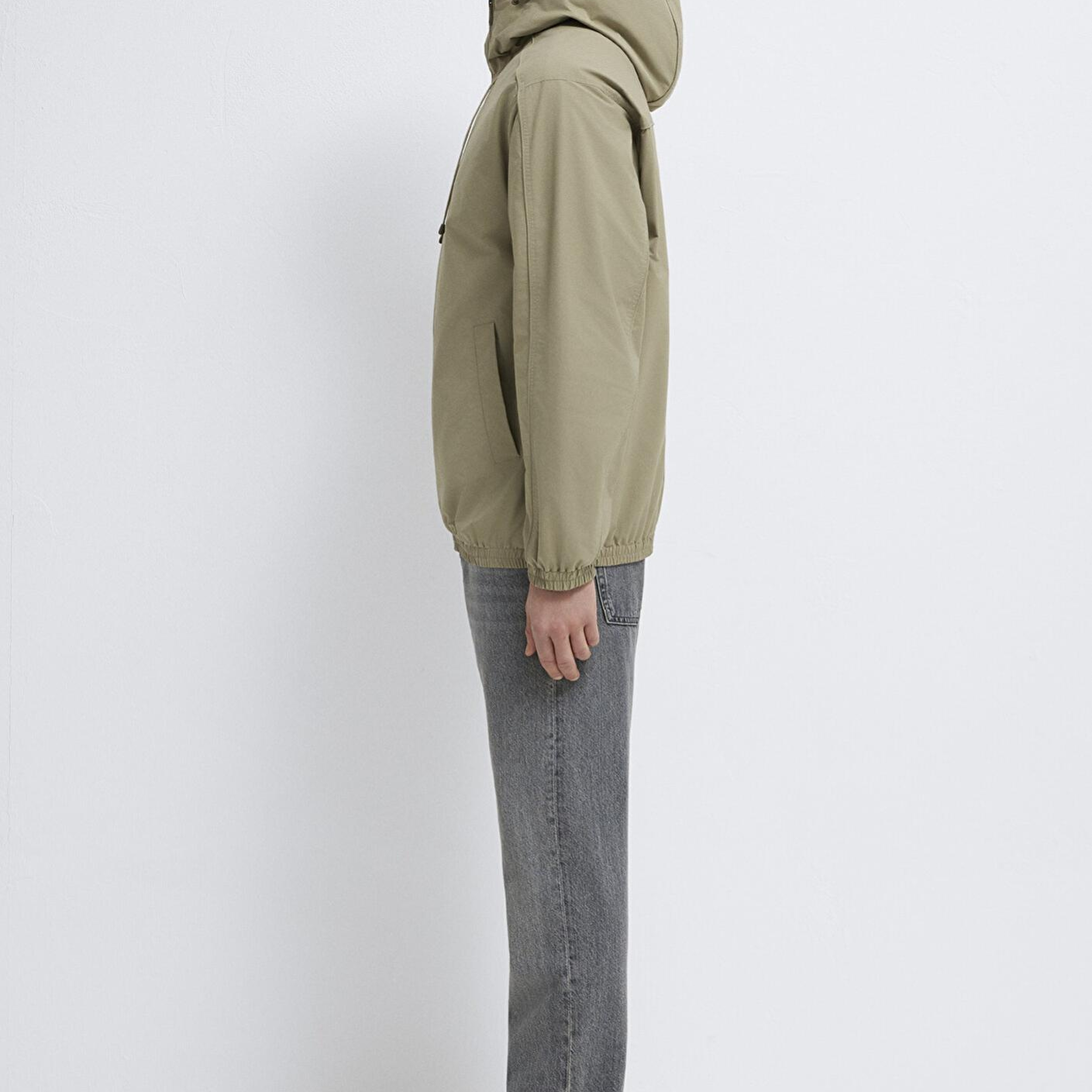 Mavi Kapüşonlu Yeşil Ceket Loose Fit / Bol Rahat Kesim 0110818-86749