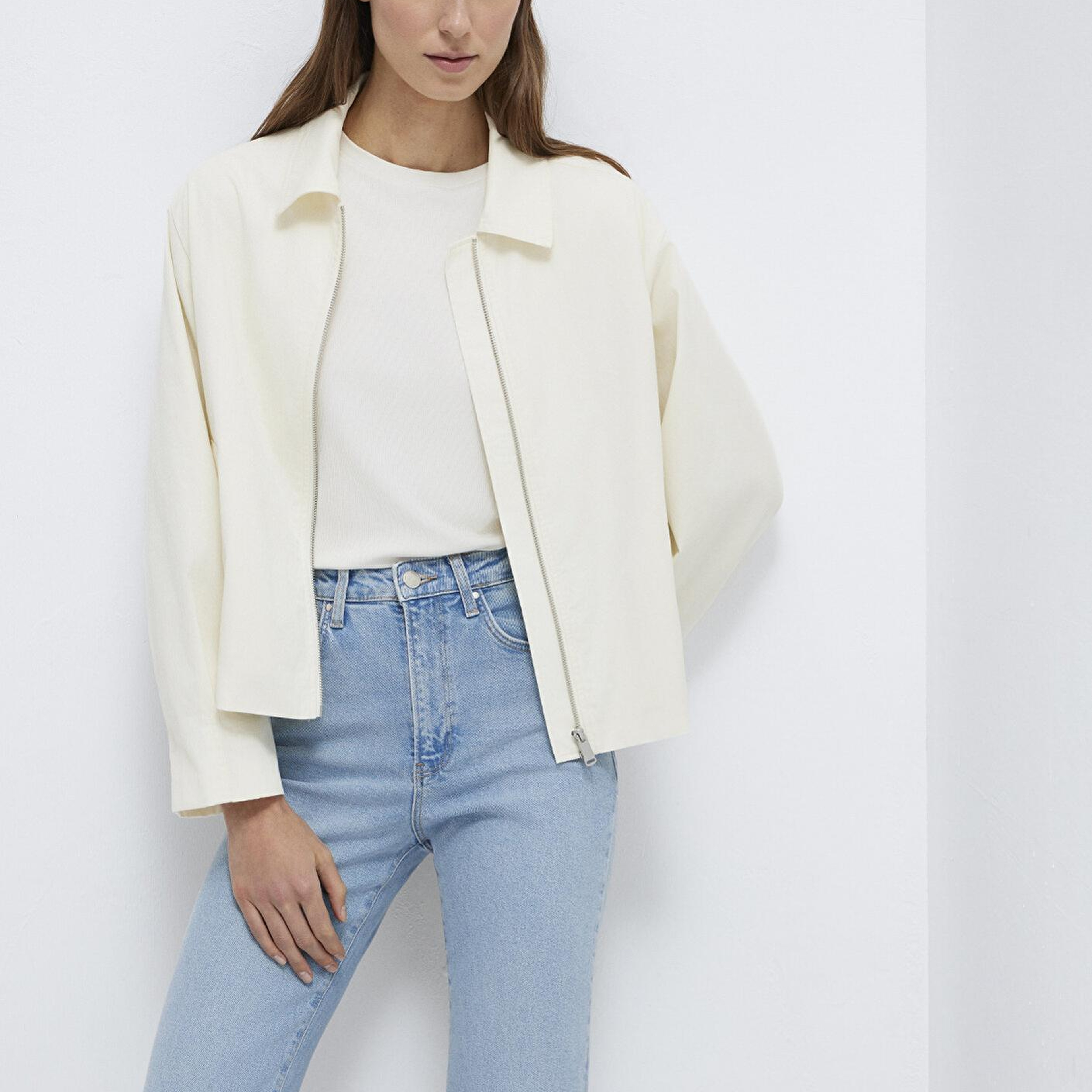 Mavi Ekru Ceket Oversize / Geniş Kesim 1110821-70056