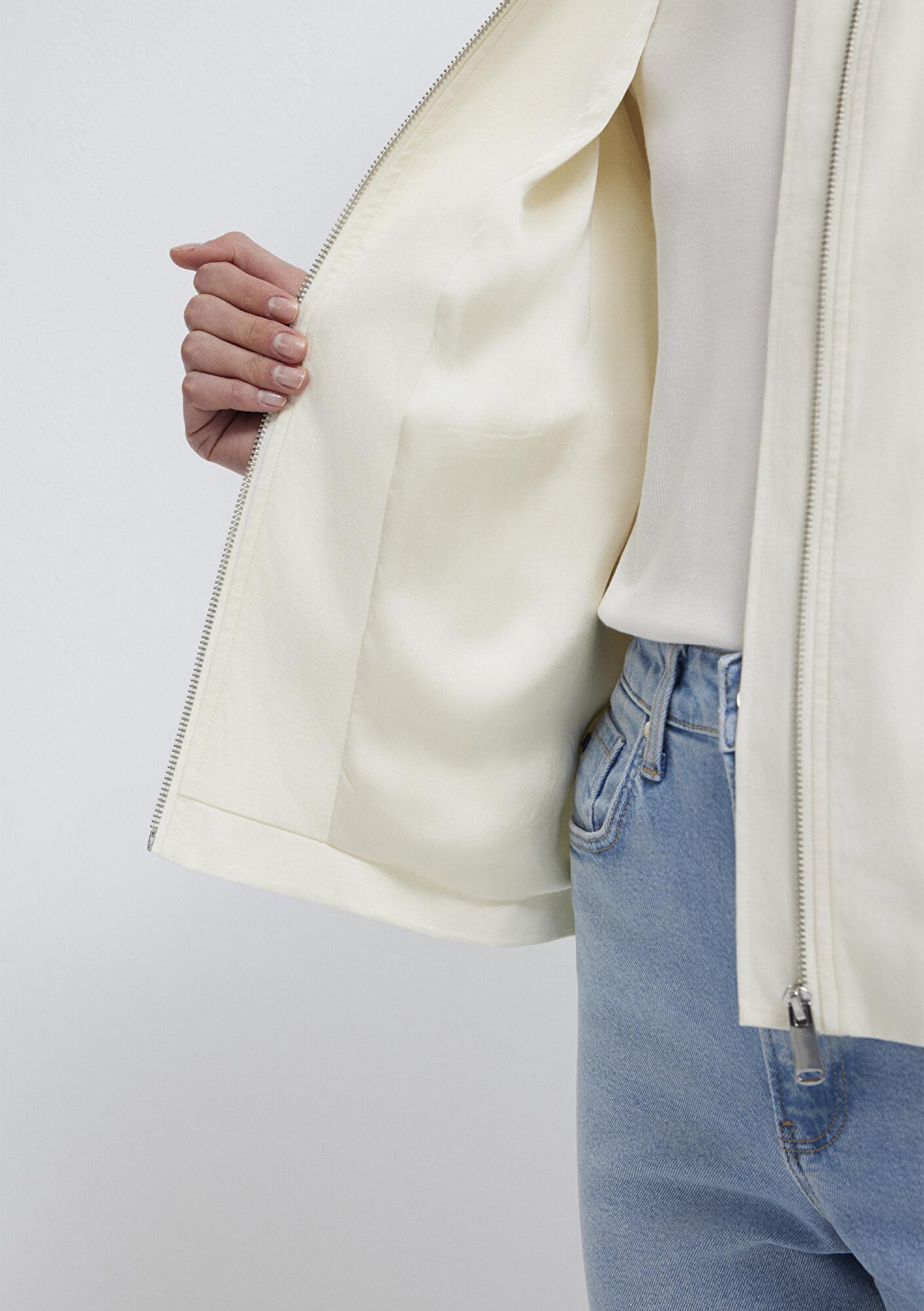 Mavi Ekru Ceket Oversize / Geniş Kesim 1110821-70056