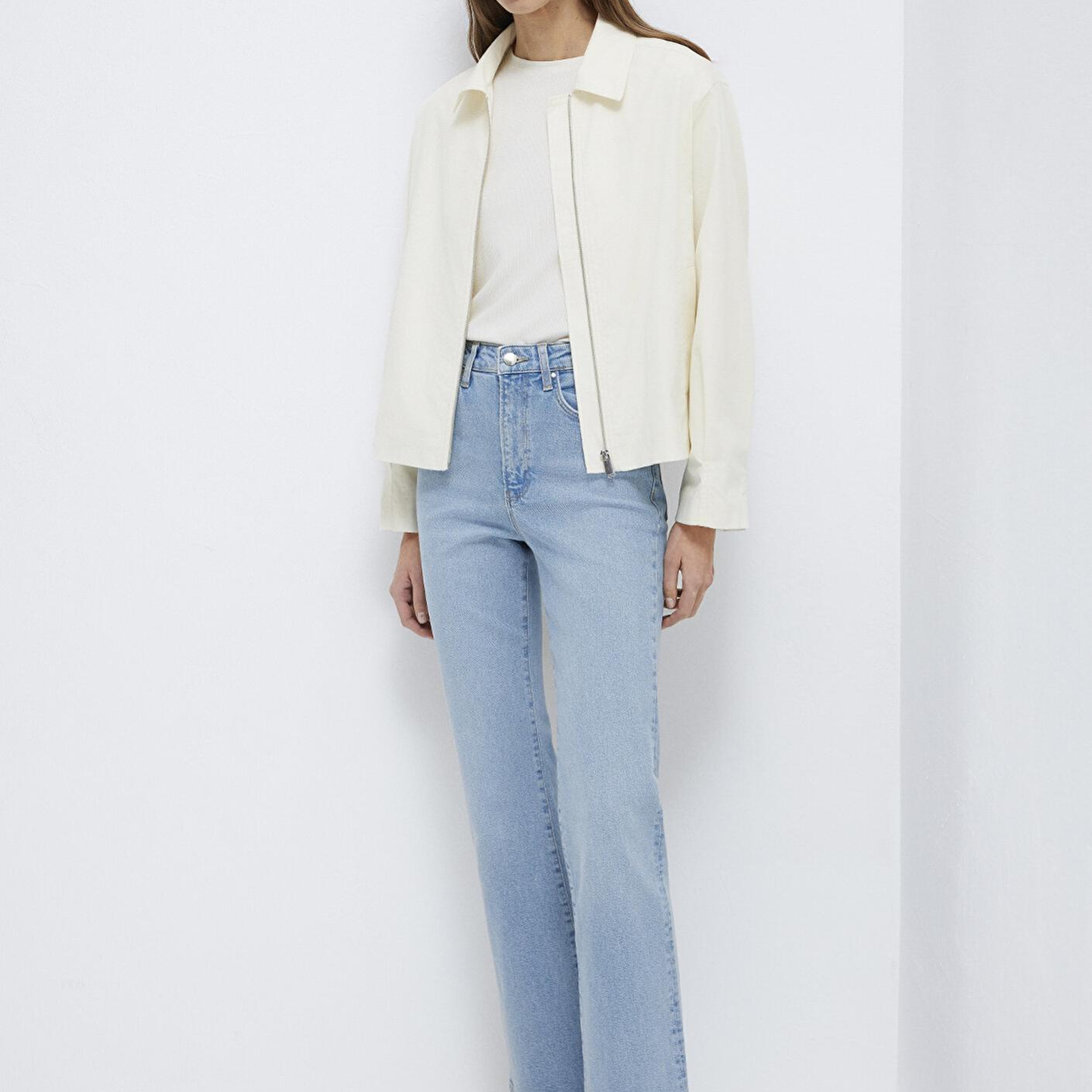 Mavi Ekru Ceket Oversize / Geniş Kesim 1110821-70056