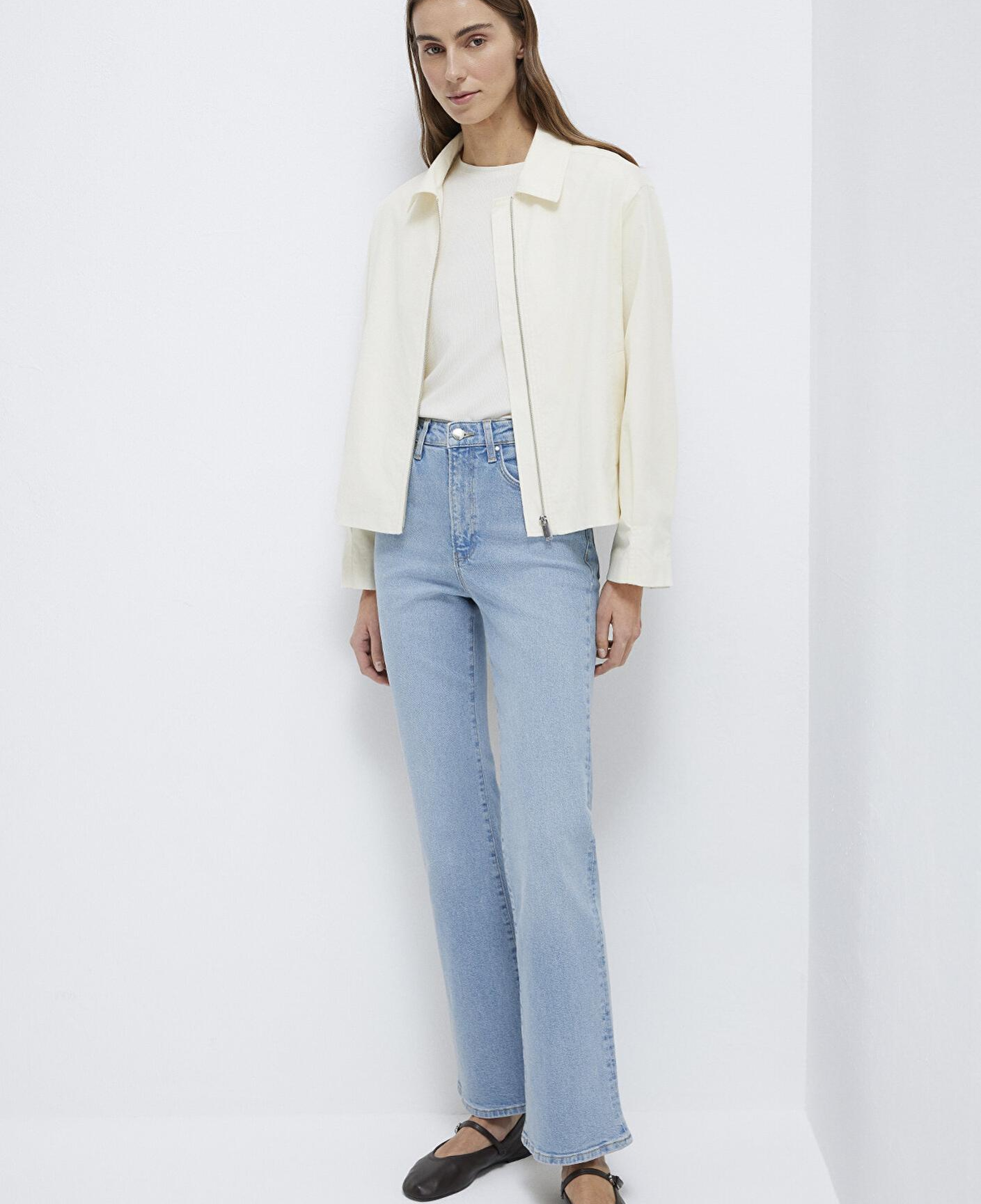 Mavi Ekru Ceket Oversize / Geniş Kesim 1110821-70056