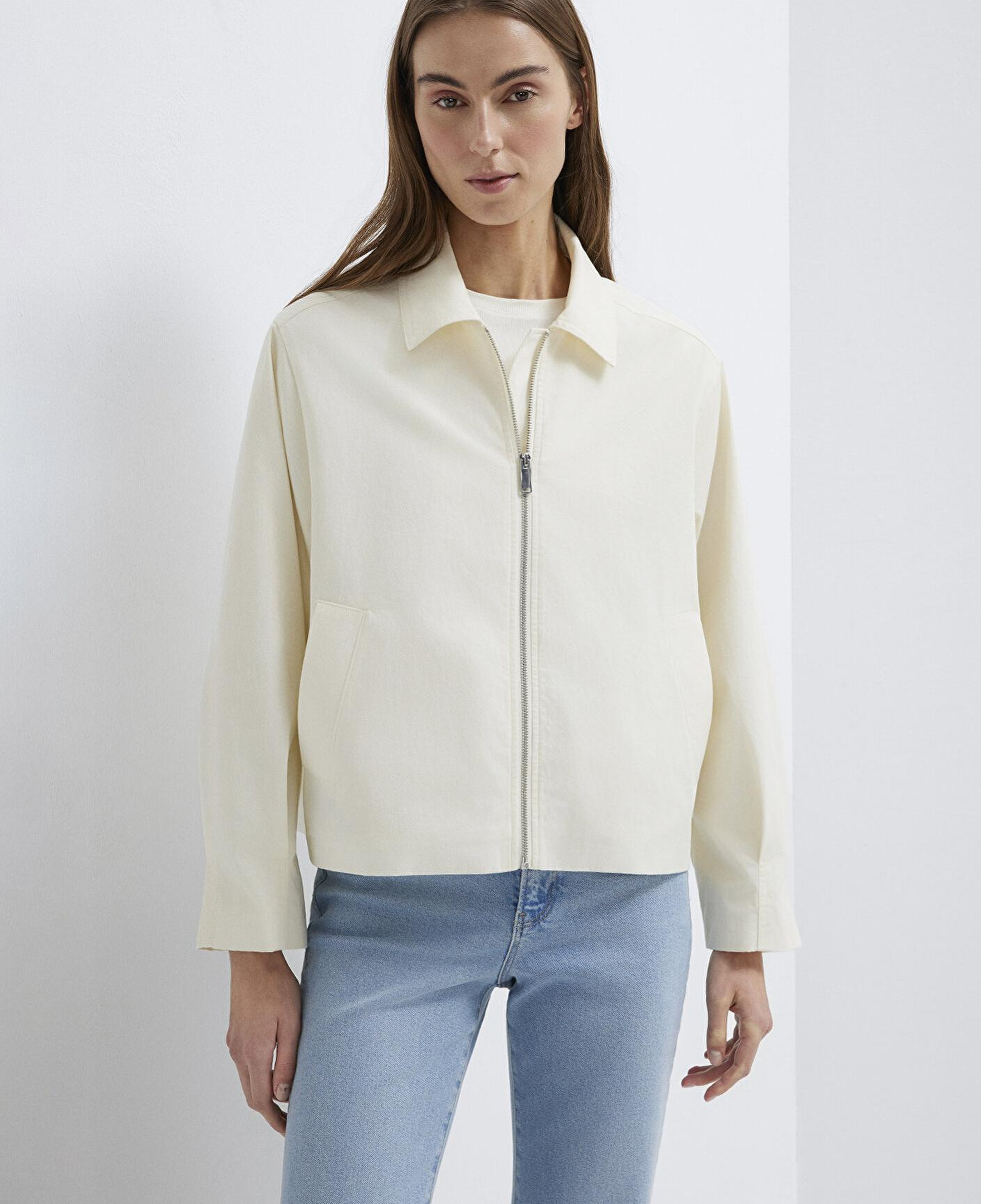 Mavi Ekru Ceket Oversize / Geniş Kesim 1110821-70056