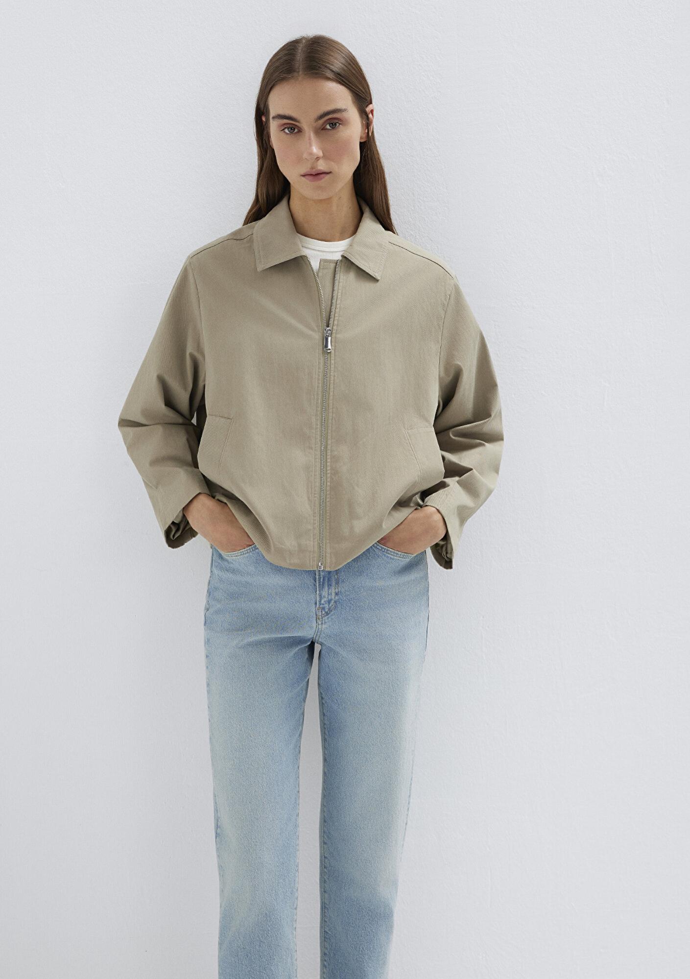 Mavi Haki Ceket Oversize / Geniş Kesim 1110821-70354